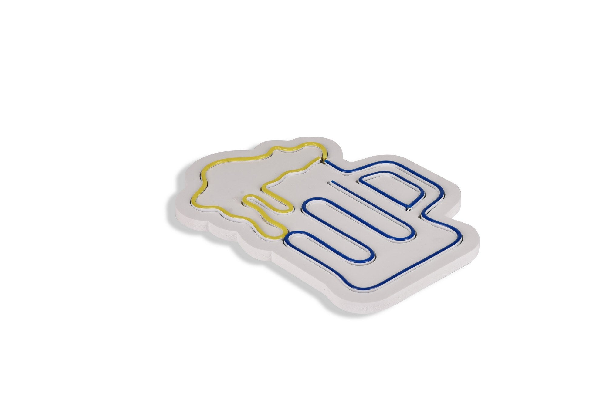 Verleihen Sie Ihrem Raum mit der Beer Glass Wandleuchte in Blau und Gelb von Wallity einen einzigartigen Akzent! Diese LED-Beleuchtung sorgt für eine warme, magische Stimmung.