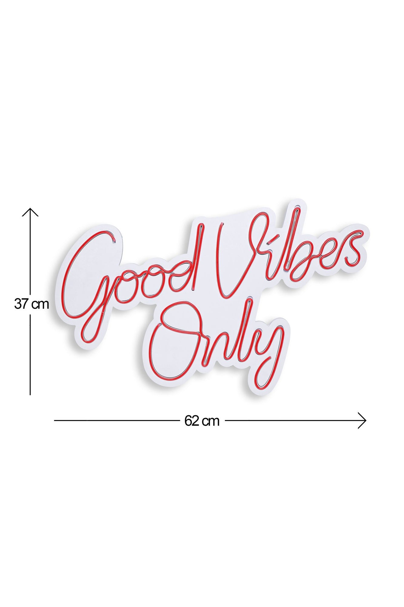 Verleihen Sie Ihrem Raum mit der Good Vibes Only 2 Wandleuchte in Rot von Wallity einen Hauch von Neonzauber und schaffen Sie eine einladende Stimmung!