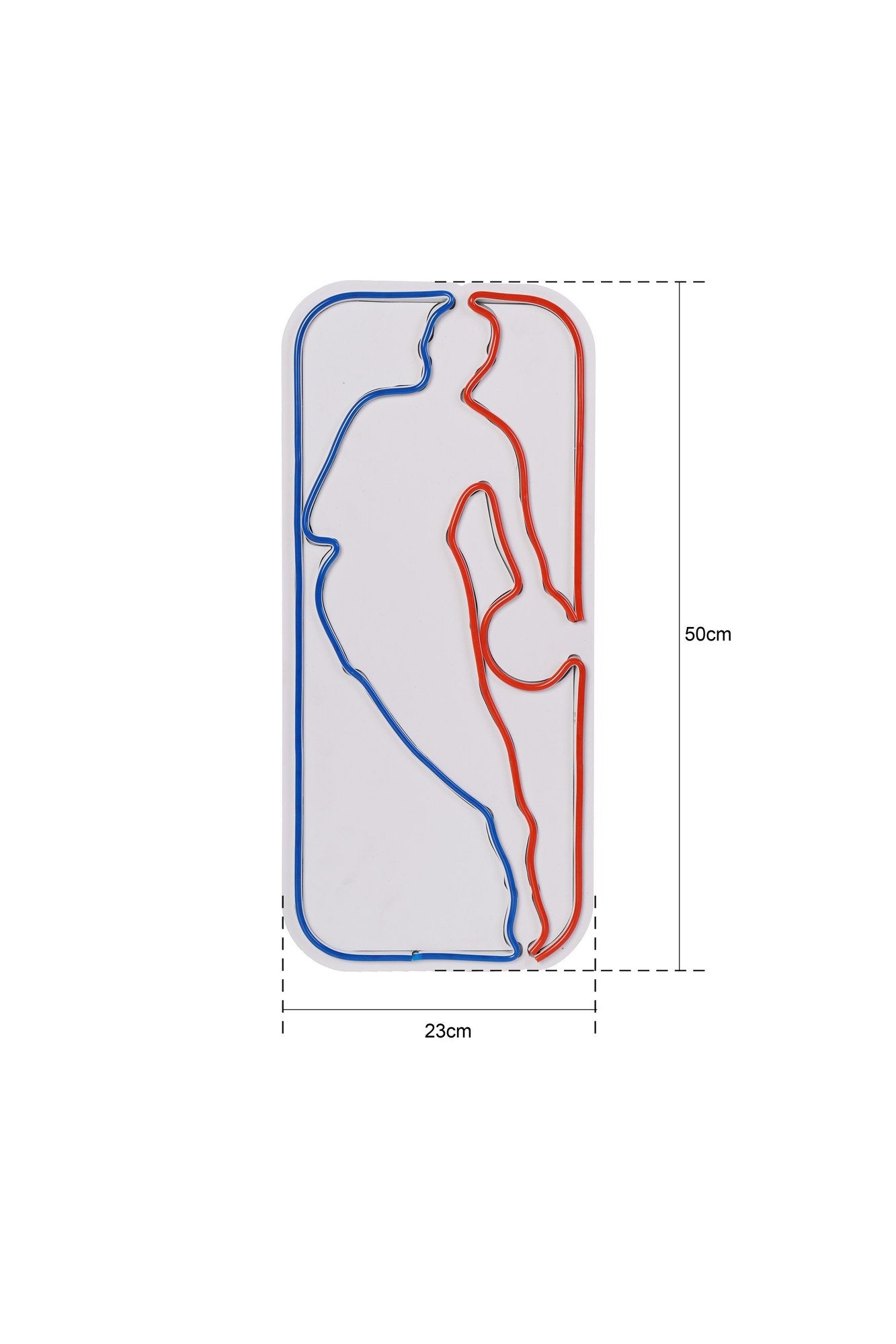 Erleben Sie die Magie der mehrfarbigen Logo Jerry West Wandleuchte von Wallity! Diese kreative LED-Beleuchtung verwandelt jeden Raum in ein hypnotisierendes Lichtspiel.
