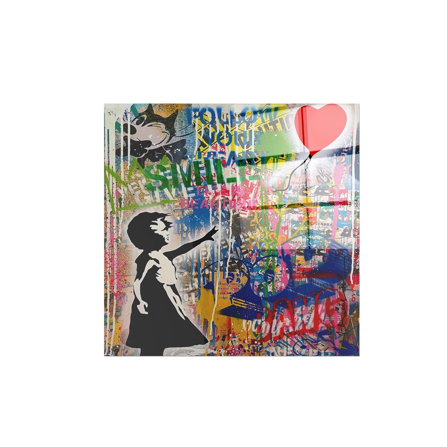 Verleihen Sie Ihrem Zuhause mit dem CAM4124_5050 von Wallity einen Hauch von Eleganz – ein mehrfarbiges, langlebiges Kunstwerk aus gehärtetem Glas.