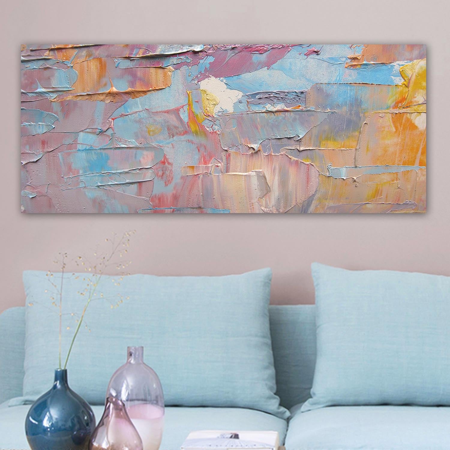 Entdecken Sie das mehrfarbige Leinwandbild YTY5842795422_50120 von Wallity. Verleihen Sie Ihrem Raum mit diesem Kunstwerk Eleganz und Stil.