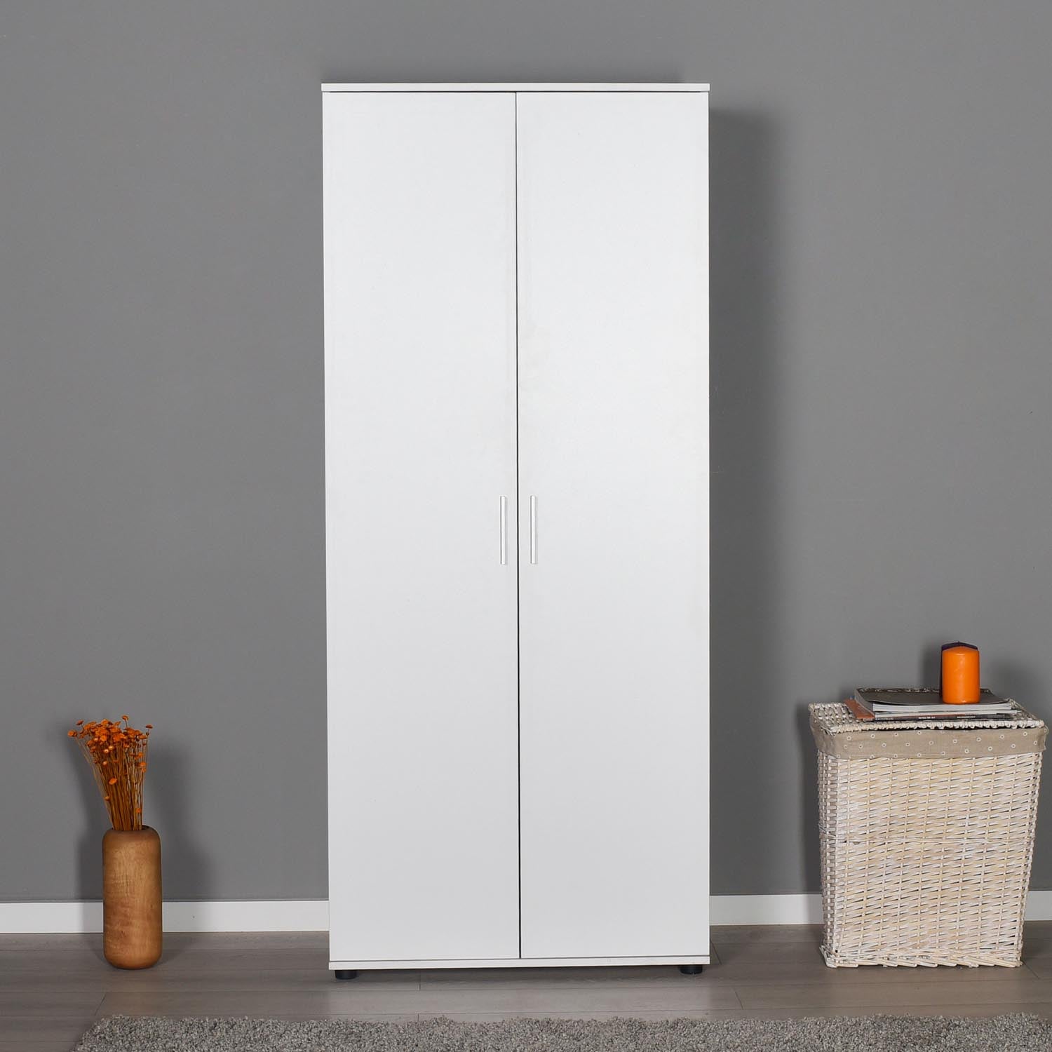 Elegante weiße Garderobe von Hanah Home: Hochwertige, langlebige Materialien, viel Stauraum und minimalistisches Design für Ihr Zuhause.