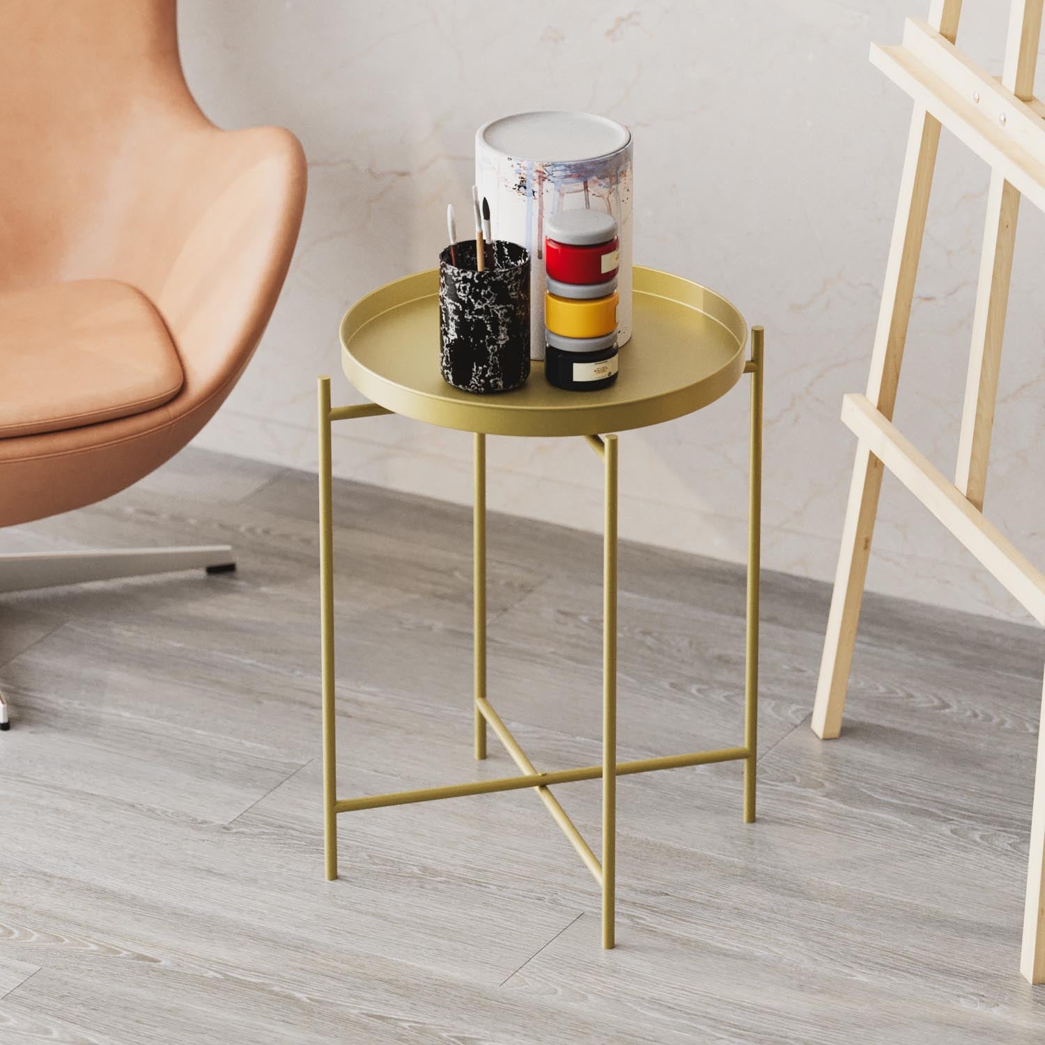 Eleganter SHB Sofatisch in Gold von Hanah Home – ein stilvolles Highlight für Ihr Wohnzimmer, das Funktionalität und Luxus vereint.