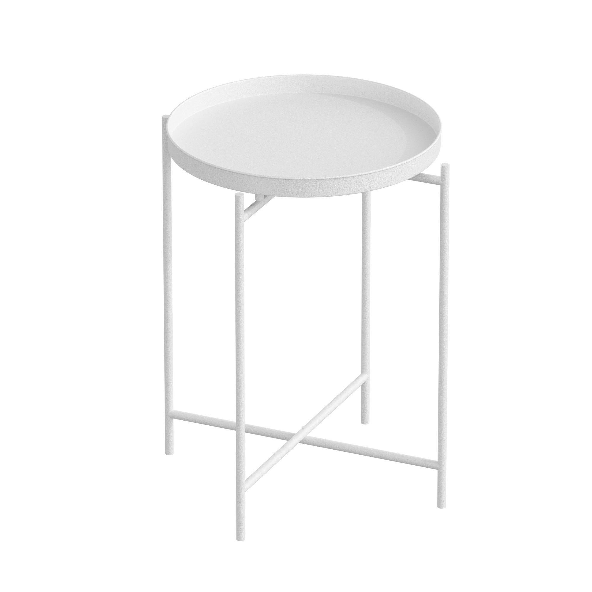 Shb-007-B in Weiss präsentiert im Onlineshop von KAQTU Design AG. Beistelltisch ist von Hanah Home