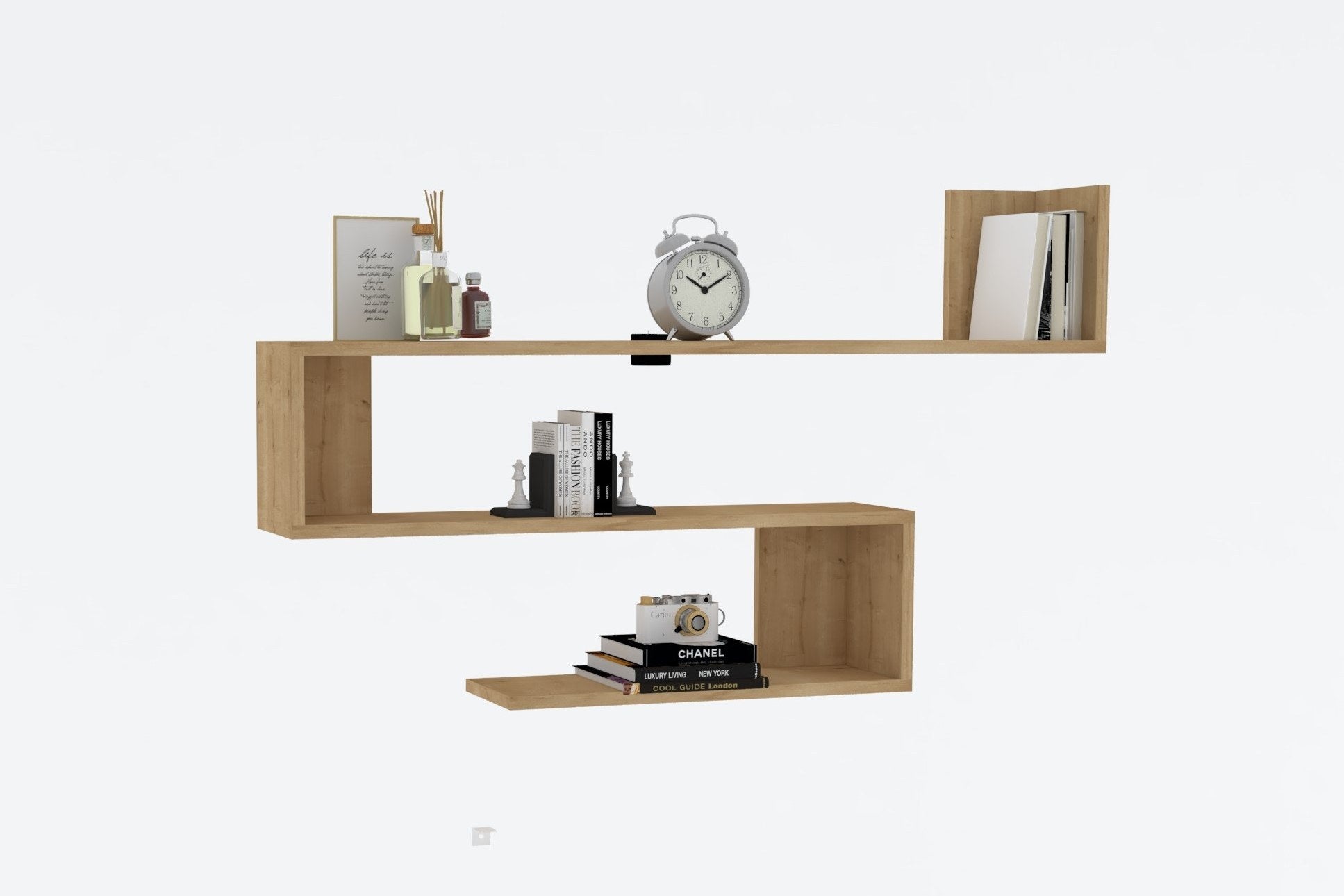 Penne - Sapphire Oak in Saphir- Eiche präsentiert im Onlineshop von KAQTU Design AG. Wandregal ist von Hanah Home