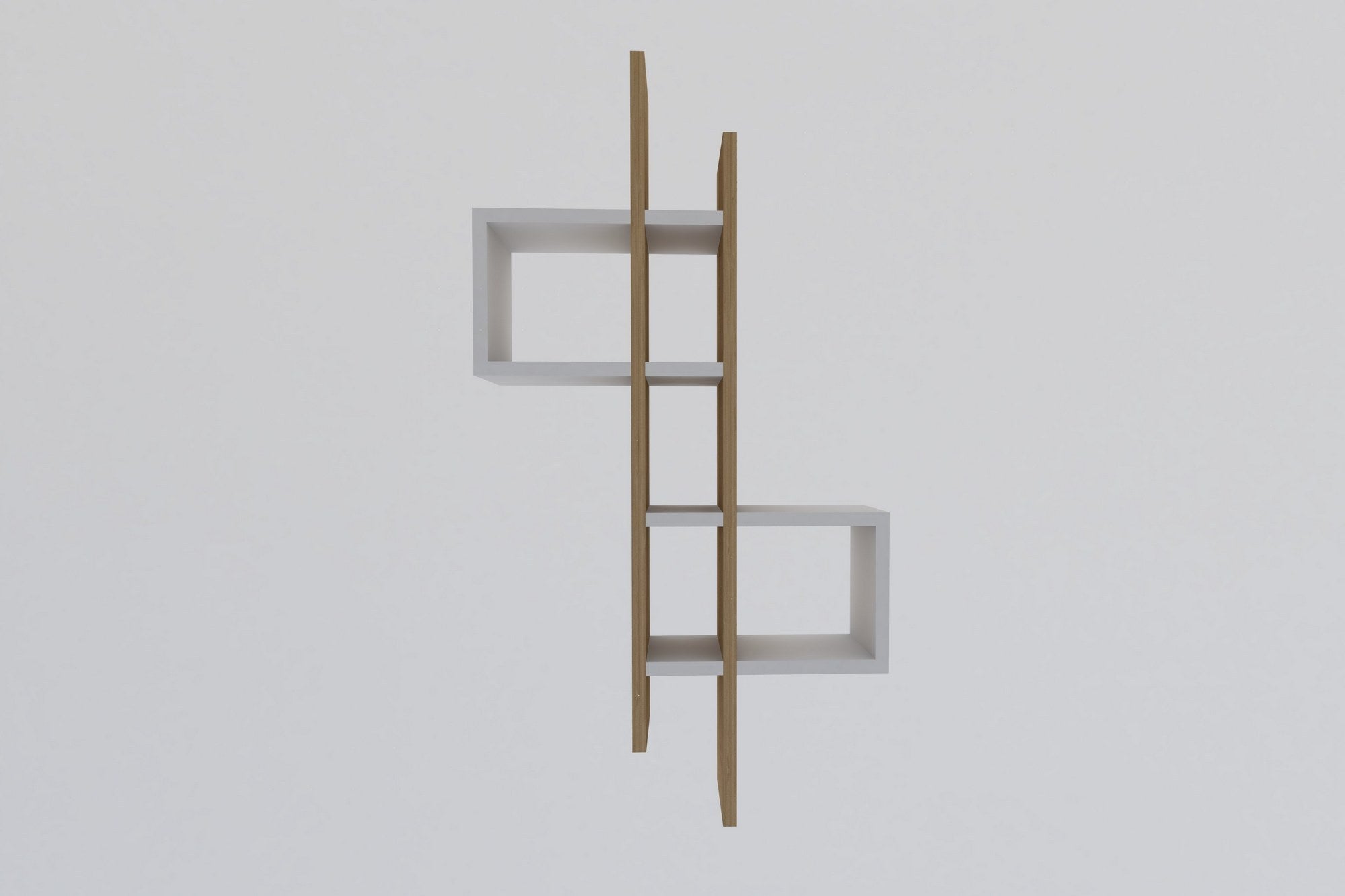 Emse - Sapphire Oak, White in Saphir- Eiche Weiss präsentiert im Onlineshop von KAQTU Design AG. Wandregal ist von Hanah Home