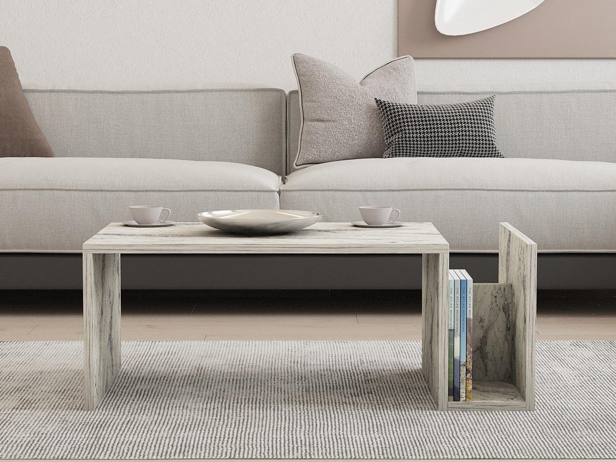 Memo Sofatisch - Freesia- Marmor in Freesia- Marmor präsentiert im Onlineshop von KAQTU Design AG. Couchtisch ist von Hanah Home