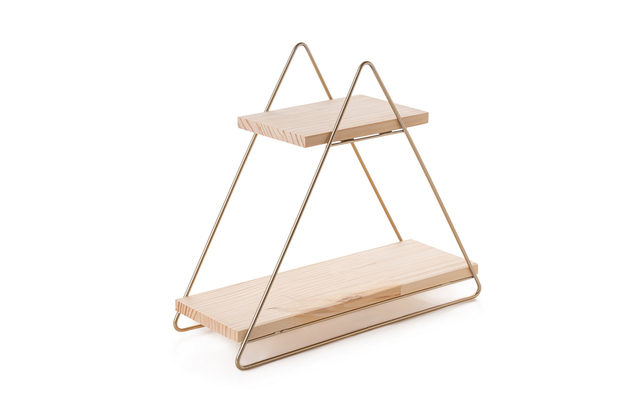 Entdecken Sie das elegante Wandregal von Hanah Home aus 100% Massivholz in Gold und Braun – die perfekte Kombination aus Stil und praktischer Aufbewahrung.