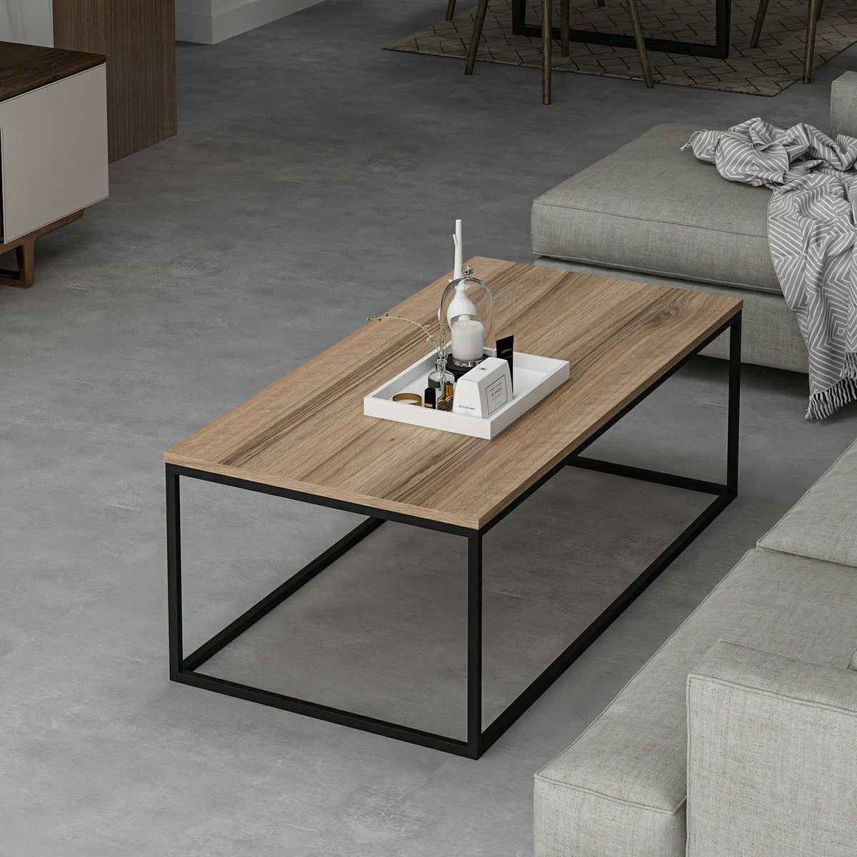 Tiger Sofatisch - Walnuss in Walnuss präsentiert im Onlineshop von KAQTU Design AG. Couchtisch ist von Hanah Home