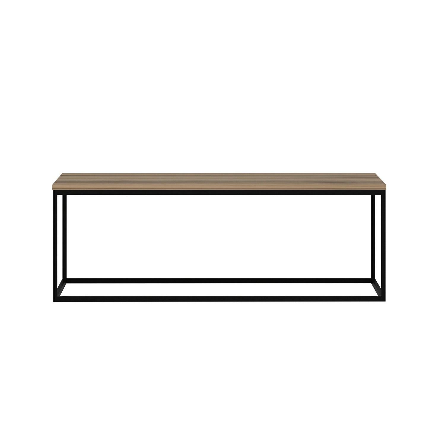 Eleganter Tiger Sofatisch in Walnuss von Hanah Home. Ideal für stilvolle Wohnräume, vereint er Funktionalität und zeitlose Schönheit.