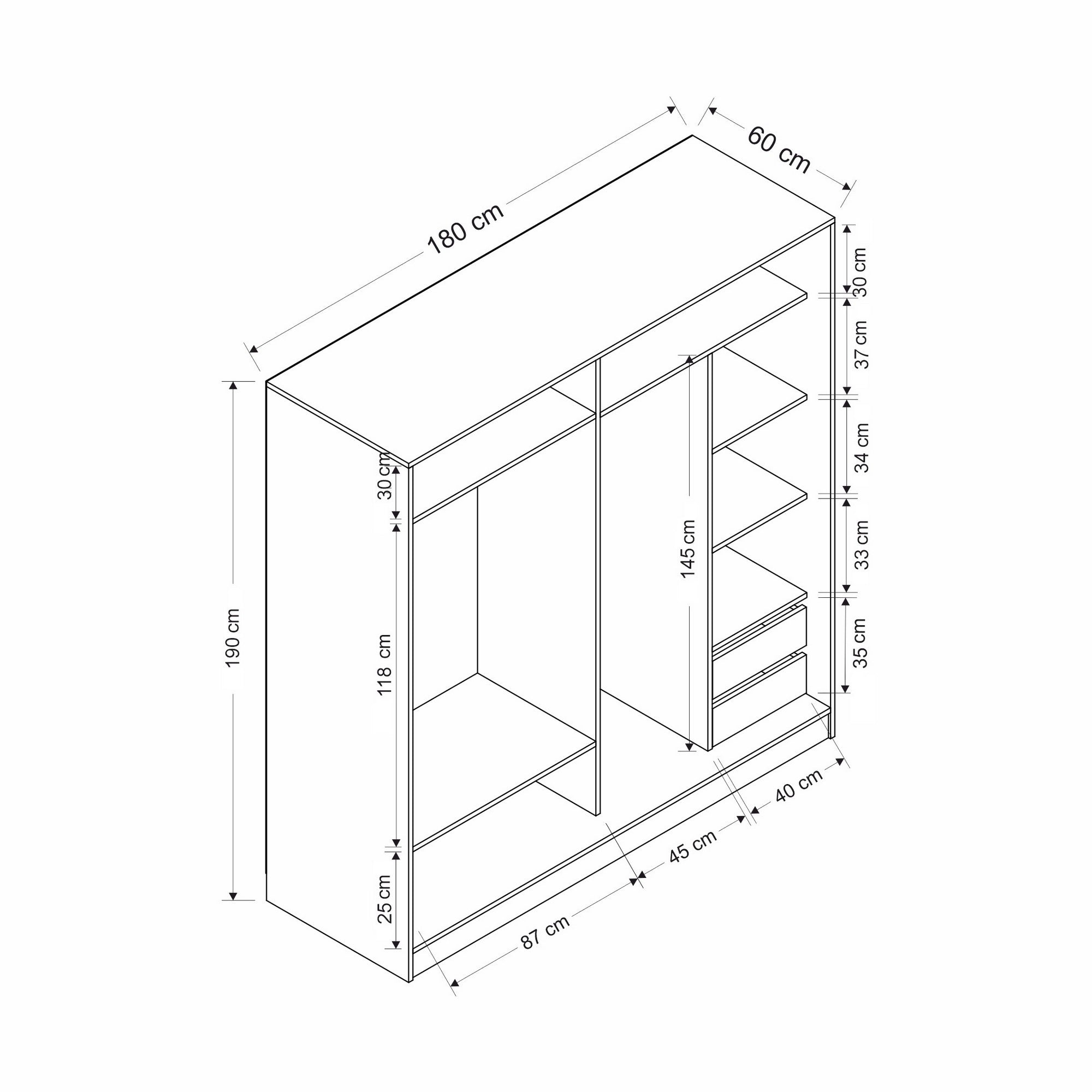 Verleihen Sie Ihrem Raum mit der eleganten Kale Garderobe von Hanah Home in Weiß einen Hauch von Stil und Ordnung – ideal für Ihre Aufbewahrungsbedürfnisse!