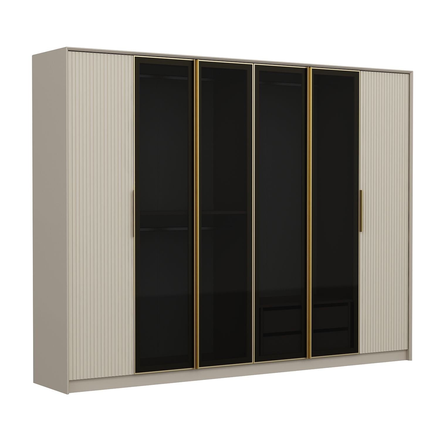 Entdecken Sie die Luxe Garderobe von Hanah Home in elegantem Weiß und Gold – Ihr stilvolles Möbelstück für optimale Ordnung und modernen Chic.