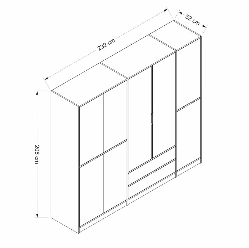 Erleben Sie die stilvolle Elina Garderobe in Weiß von Hanah Home – Ihr Schlüssel zu einem organisierten und eleganten Raum!