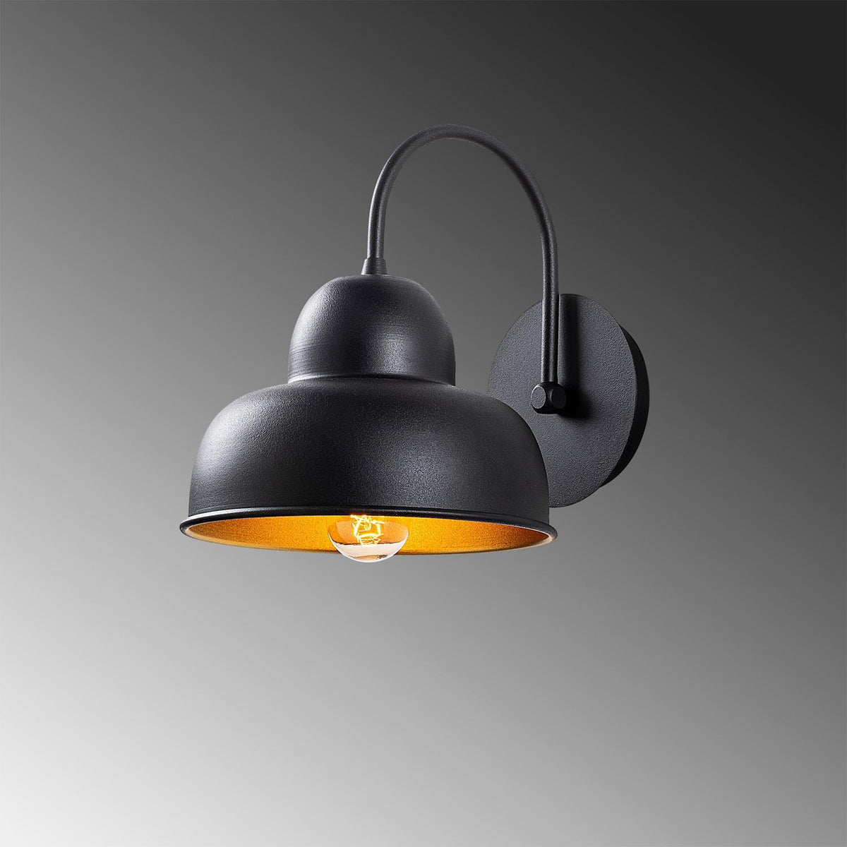 Berceste Wandleuchte - Schwarz in Schwarz präsentiert im Onlineshop von KAQTU Design AG. Wandleuchte ist von Opviq