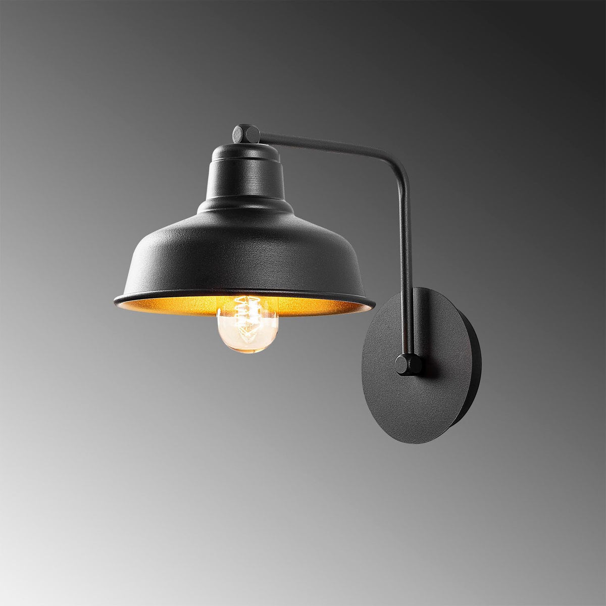 Berceste Wandleuchte - Schwarz in Schwarz präsentiert im Onlineshop von KAQTU Design AG. Wandleuchte ist von Opviq