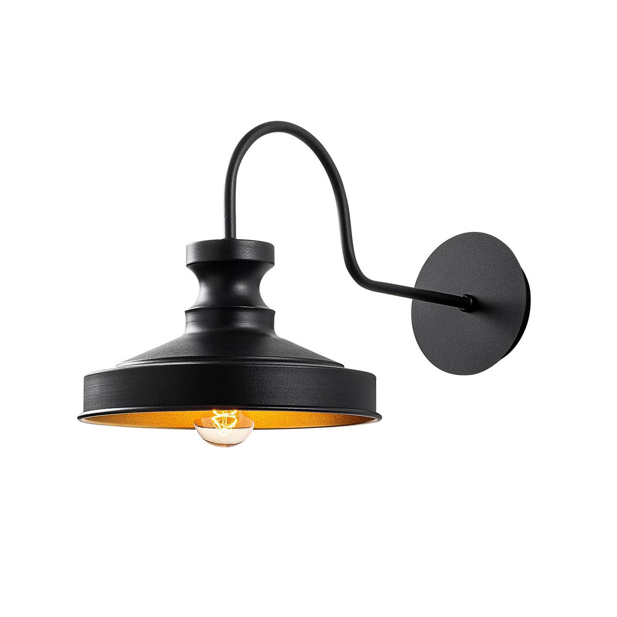 Berceste Wandleuchte - Schwarz in Schwarz präsentiert im Onlineshop von KAQTU Design AG. Wandleuchte ist von Opviq