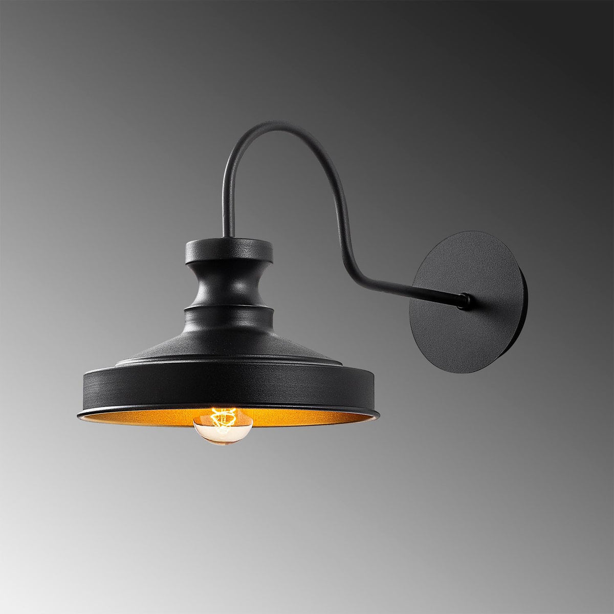 Berceste Wandleuchte - Schwarz in Schwarz präsentiert im Onlineshop von KAQTU Design AG. Wandleuchte ist von Opviq
