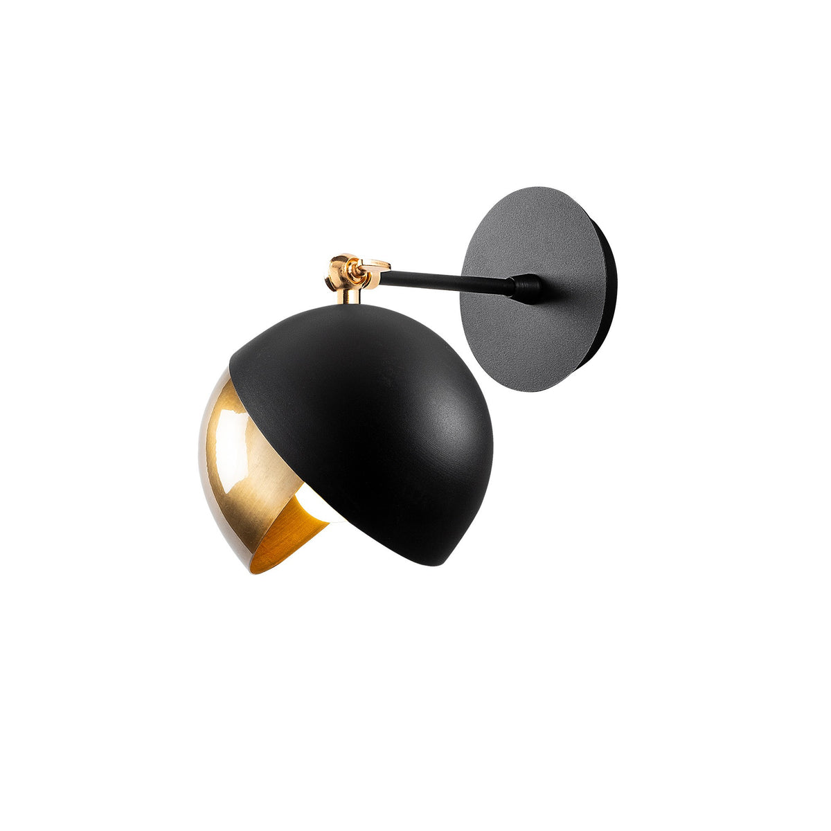 Berceste Wandleuchte - Schwarz Gold in Schwarz Gold präsentiert im Onlineshop von KAQTU Design AG. Wandleuchte ist von Opviq