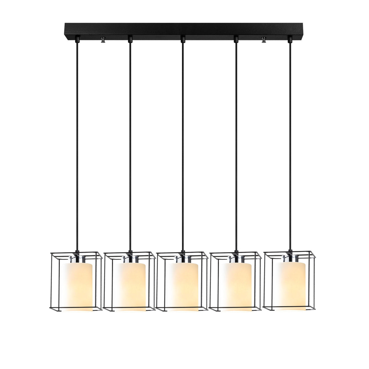 Swank Pendellampe - Schwarz in Schwarz präsentiert im Onlineshop von KAQTU Design AG. Pendelleuchte ist von Opviq