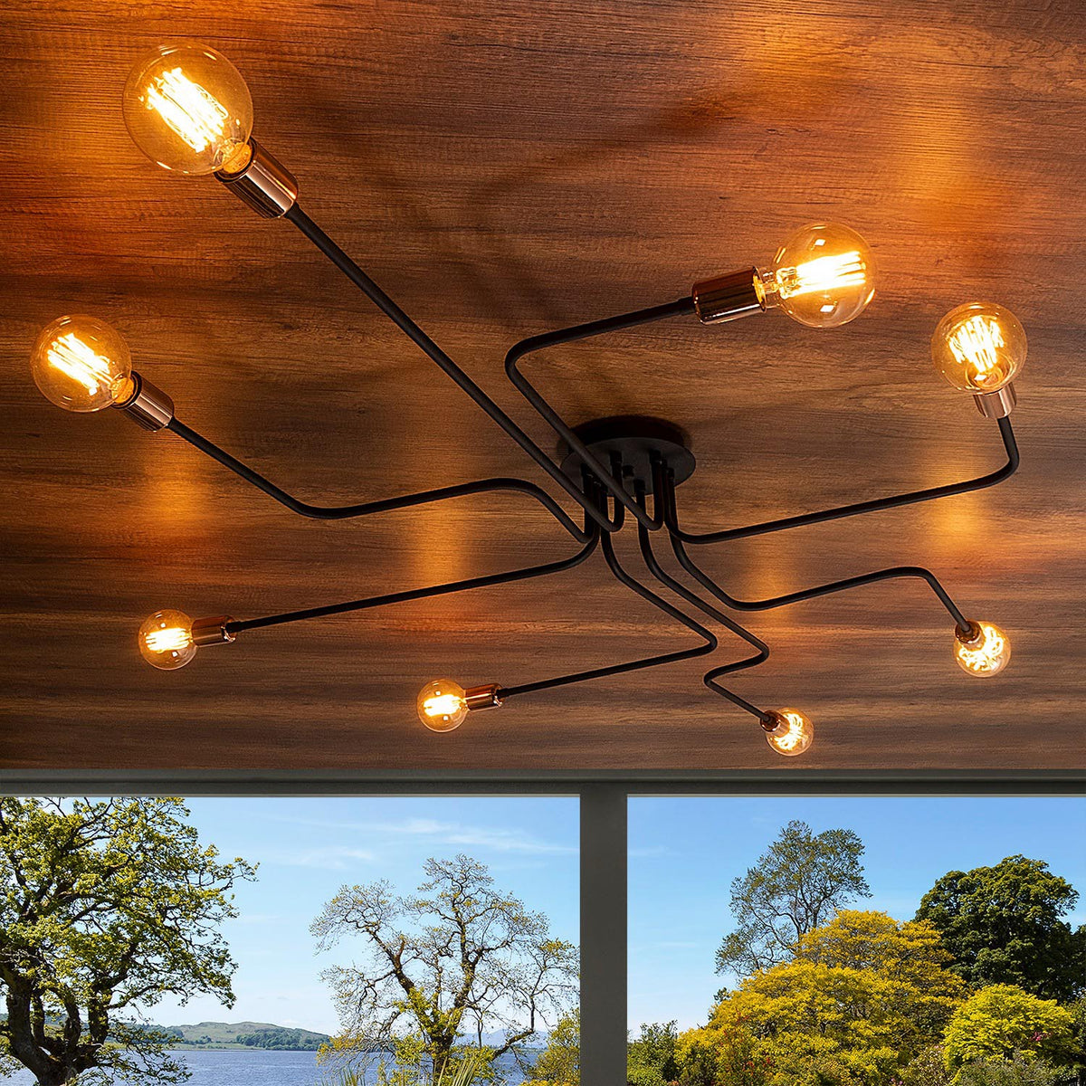 Truva Deckenlampe - Schwarz in Schwarz präsentiert im Onlineshop von KAQTU Design AG. Deckenleuchte ist von Opviq