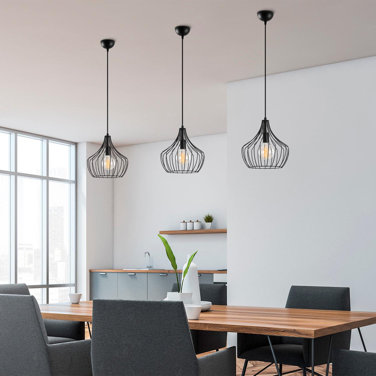 Mezopotamya Pendellampe - Schwarz in Schwarz präsentiert im Onlineshop von KAQTU Design AG. Pendelleuchte ist von Opviq