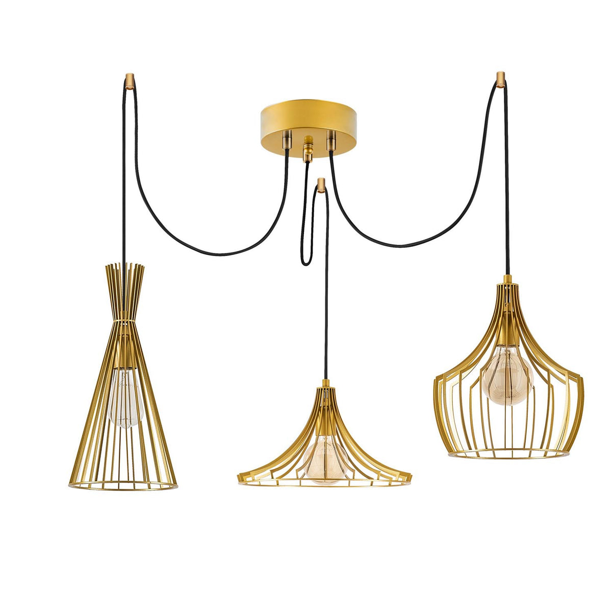 Mezopotamya Pendellampe - Gold in Gold präsentiert im Onlineshop von KAQTU Design AG. Pendelleuchte ist von Opviq