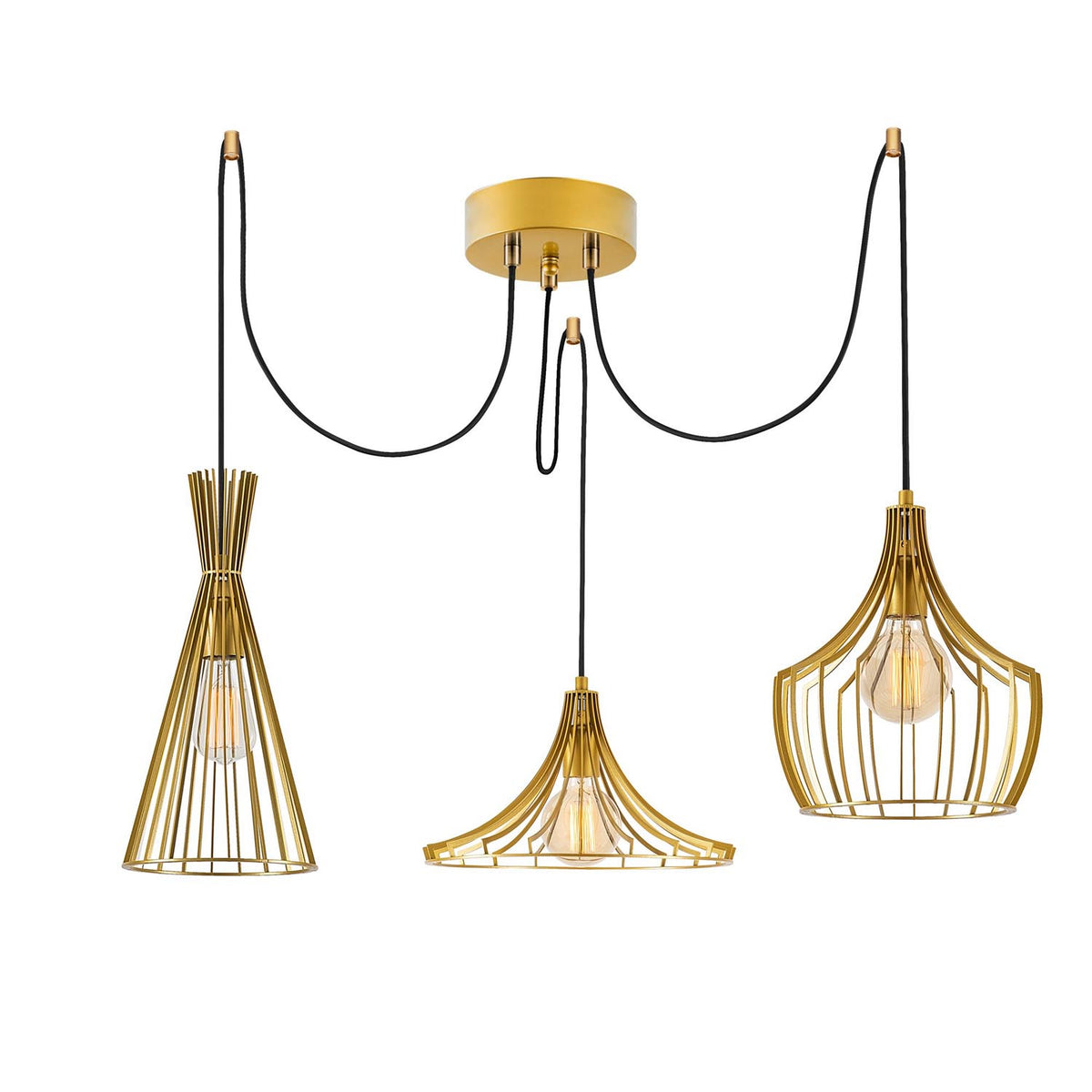 Mezopotamya Pendellampe - Gold in Gold präsentiert im Onlineshop von KAQTU Design AG. Pendelleuchte ist von Opviq