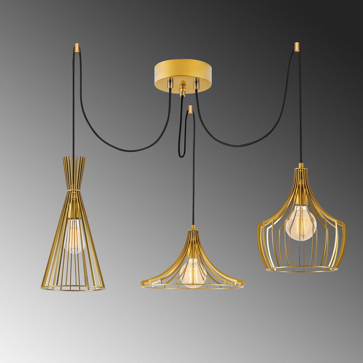 Mezopotamya Pendellampe - Gold in Gold präsentiert im Onlineshop von KAQTU Design AG. Pendelleuchte ist von Opviq