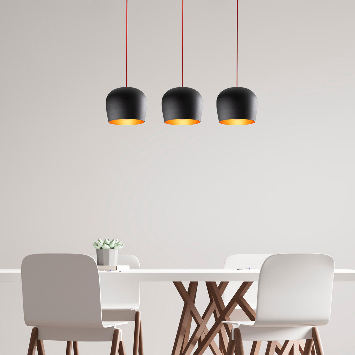 Berceste Pendellampe - Schwarz Rot in Schwarz Rot präsentiert im Onlineshop von KAQTU Design AG. Pendelleuchte ist von Opviq