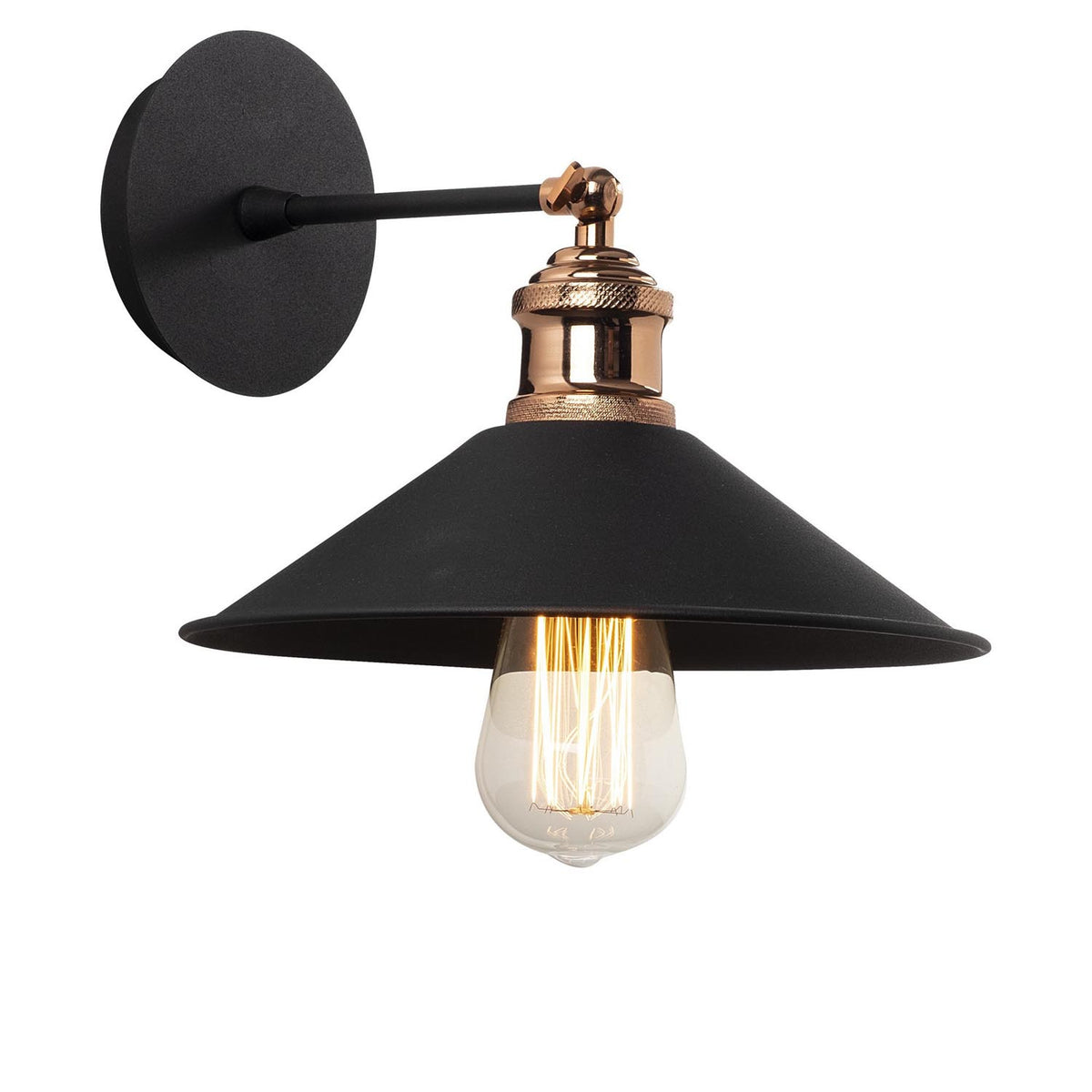 Berceste Wandleuchte - Schwarz in Schwarz präsentiert im Onlineshop von KAQTU Design AG. Wandleuchte ist von Opviq