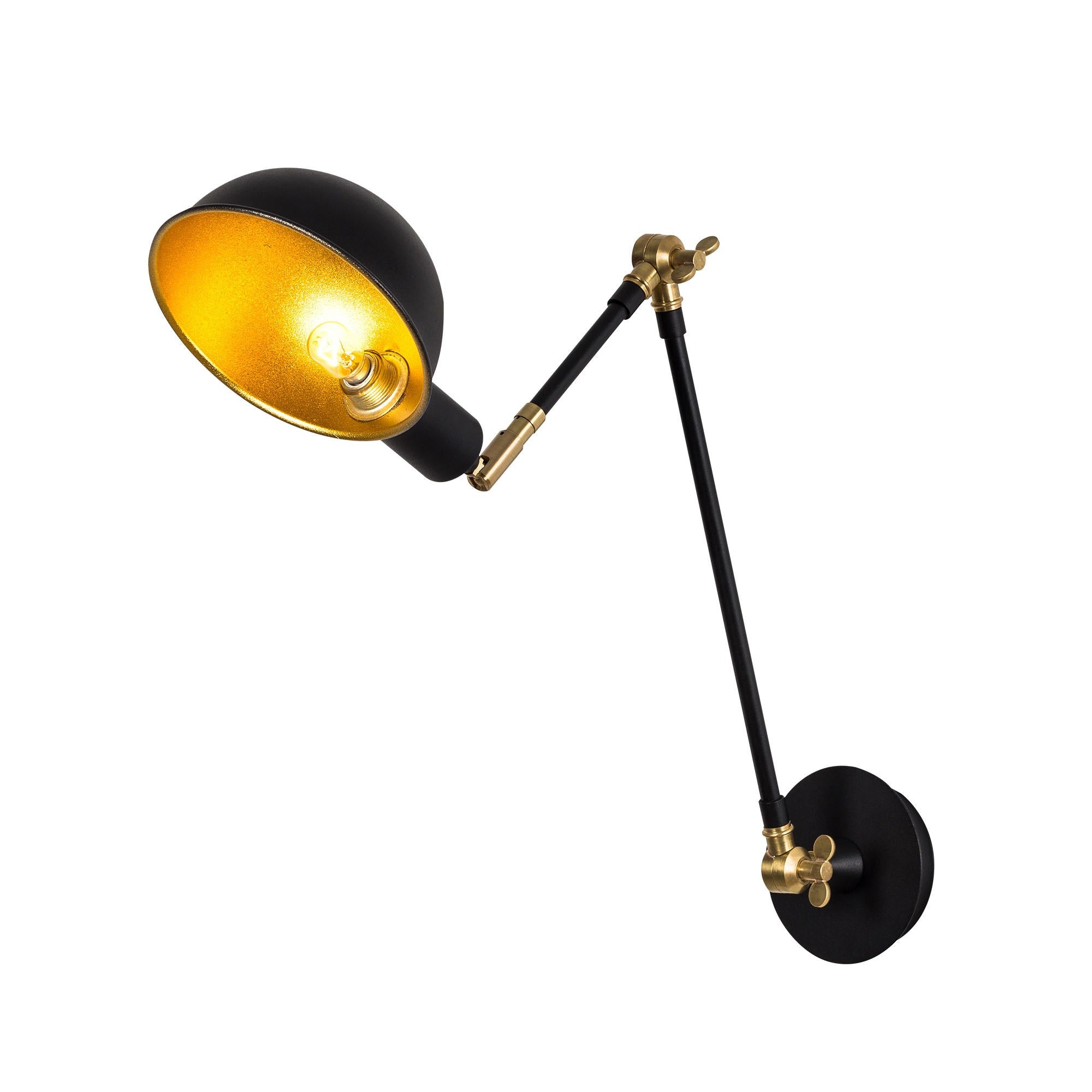 Sivani - MR-658 in Schwarz Gold präsentiert im Onlineshop von KAQTU Design AG. Wandleuchte ist von Opviq