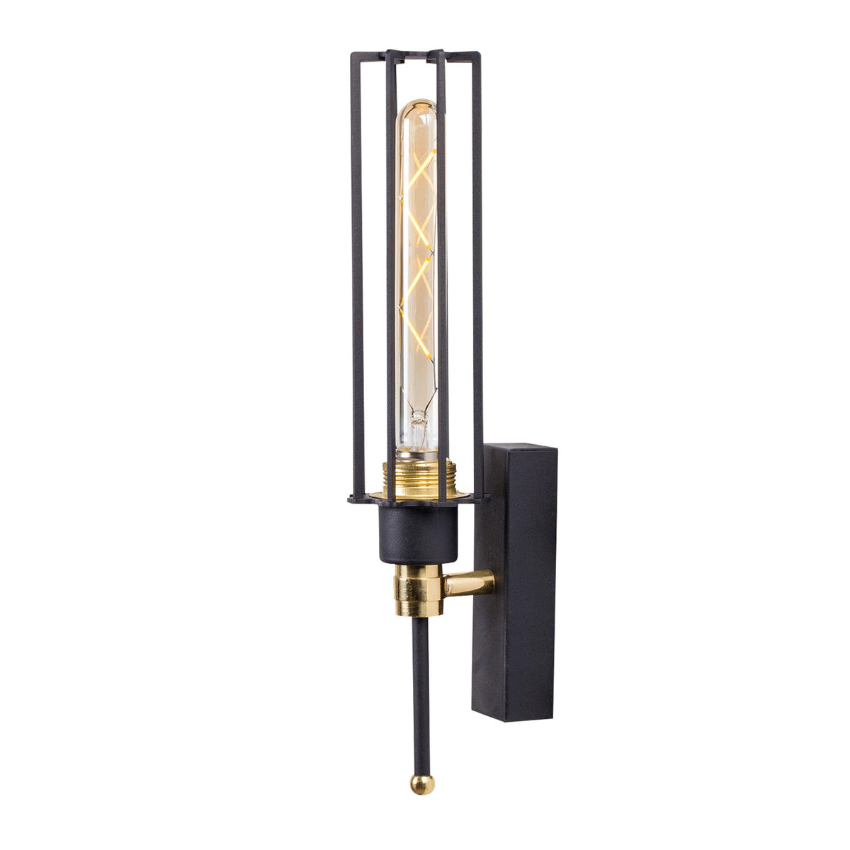 Fellini Wandleuchte - Schwarz Gold in Schwarz Gold präsentiert im Onlineshop von KAQTU Design AG. Wandleuchte ist von Opviq