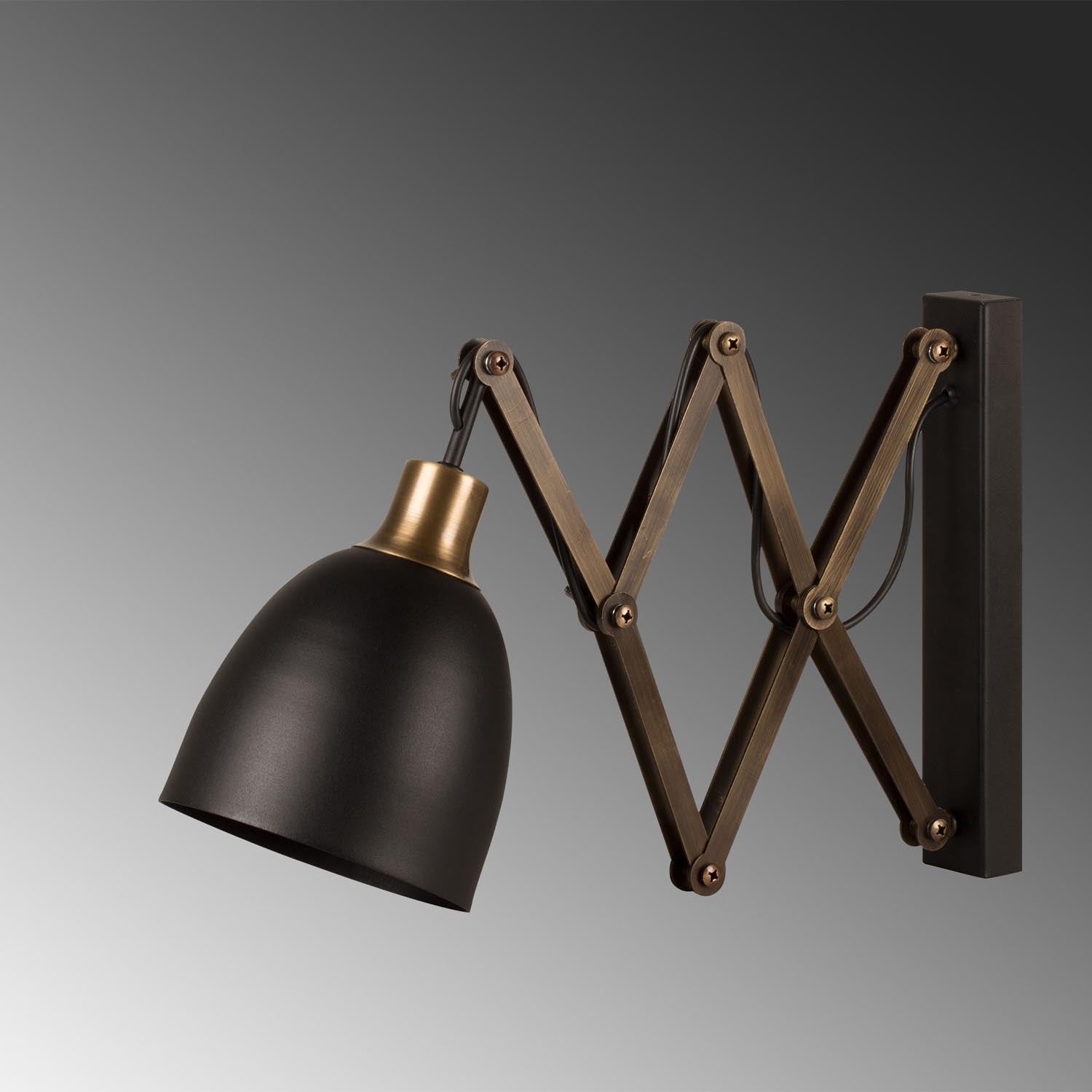 Entdecken Sie die Sivani Wandleuchte von Opviq in Schwarz Vintage – ein stilvolles Highlight für jeden Raum, das modernes Design mit nostalgischem Charme vereint.