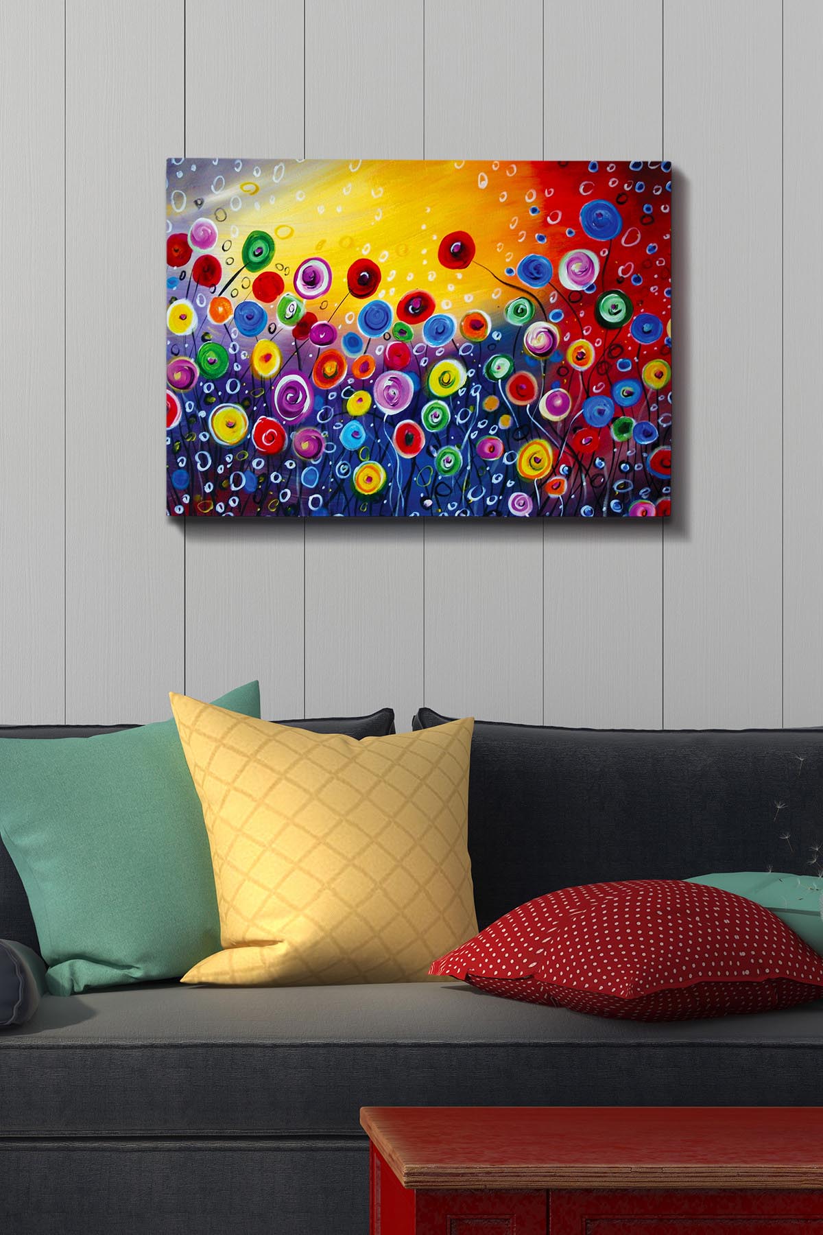 Entdecken Sie das Kanvas Tablo (50 x 70) von Wallity – ein lebendiges Kunstwerk, das jeden Raum mit Farbe und Stil bereichert.