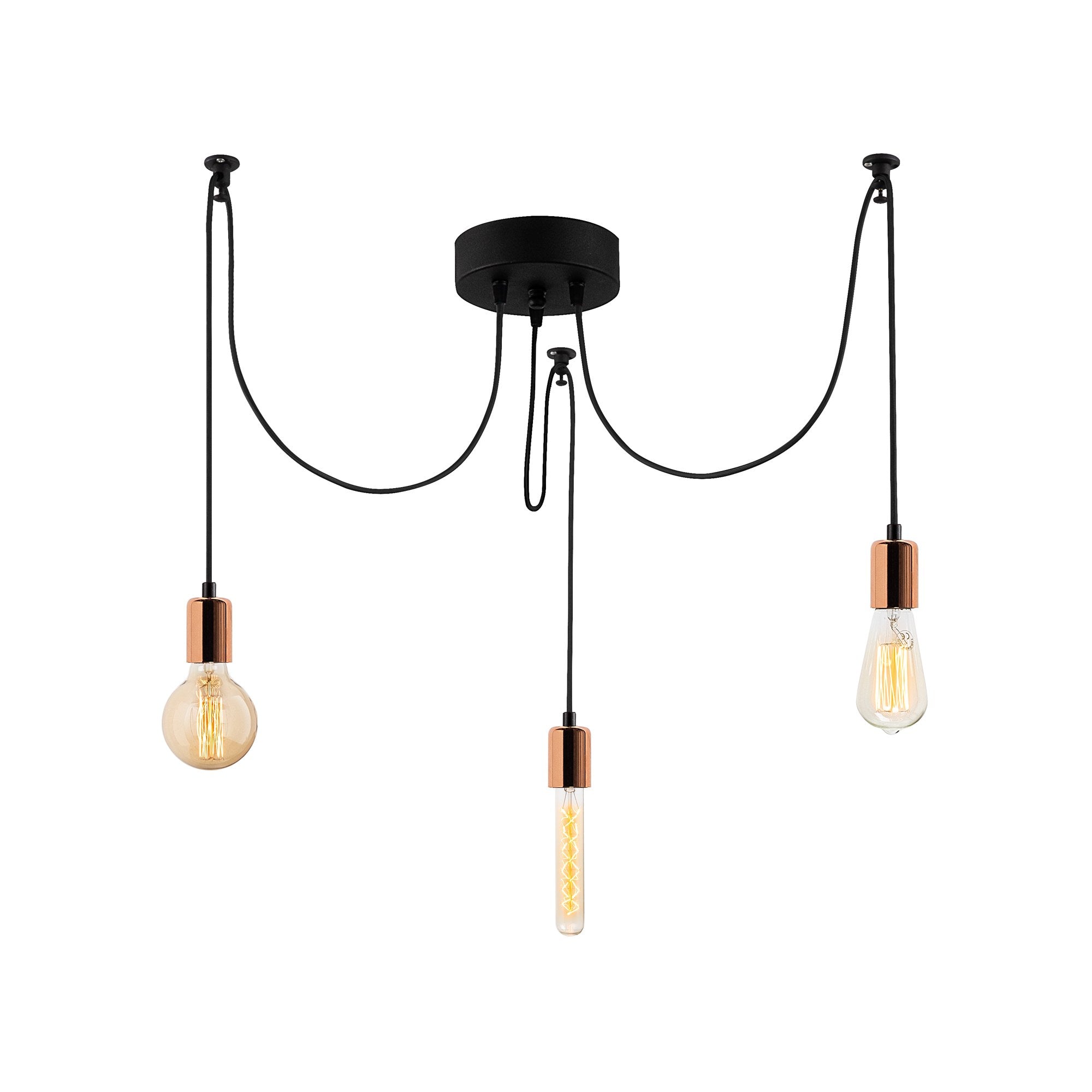 Entdecken Sie die Kabluni Pendelleuchte von Opviq: Ein eleganter Kupfer-Kronleuchter, der durch sein raffiniertes Design und die verstellbare Höhe jeden Raum stilvoll erhellt.