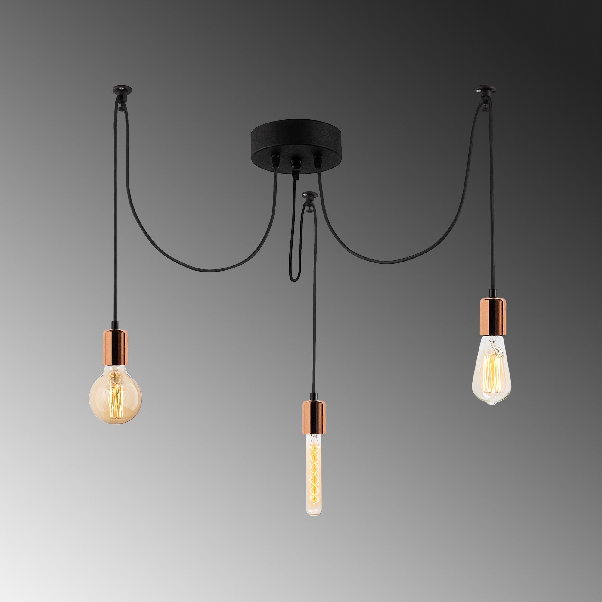 Erleben Sie die Kabluni Pendelleuchte von Opviq: Ein luxuriöser Kupfer-Kronleuchter, der mit seinem einzigartigen Design und der anpassbaren Höhe jeden Raum in ein stilvolles Licht taucht.