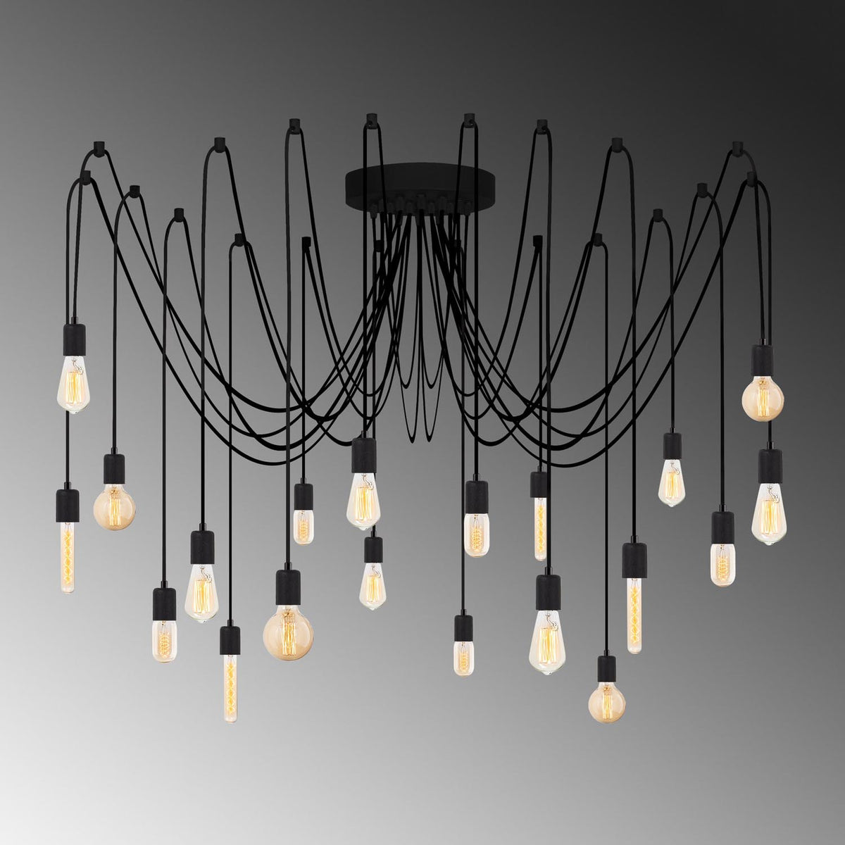 Kabluni Pendellampe - Schwarz in Schwarz präsentiert im Onlineshop von KAQTU Design AG. Pendelleuchte ist von Opviq