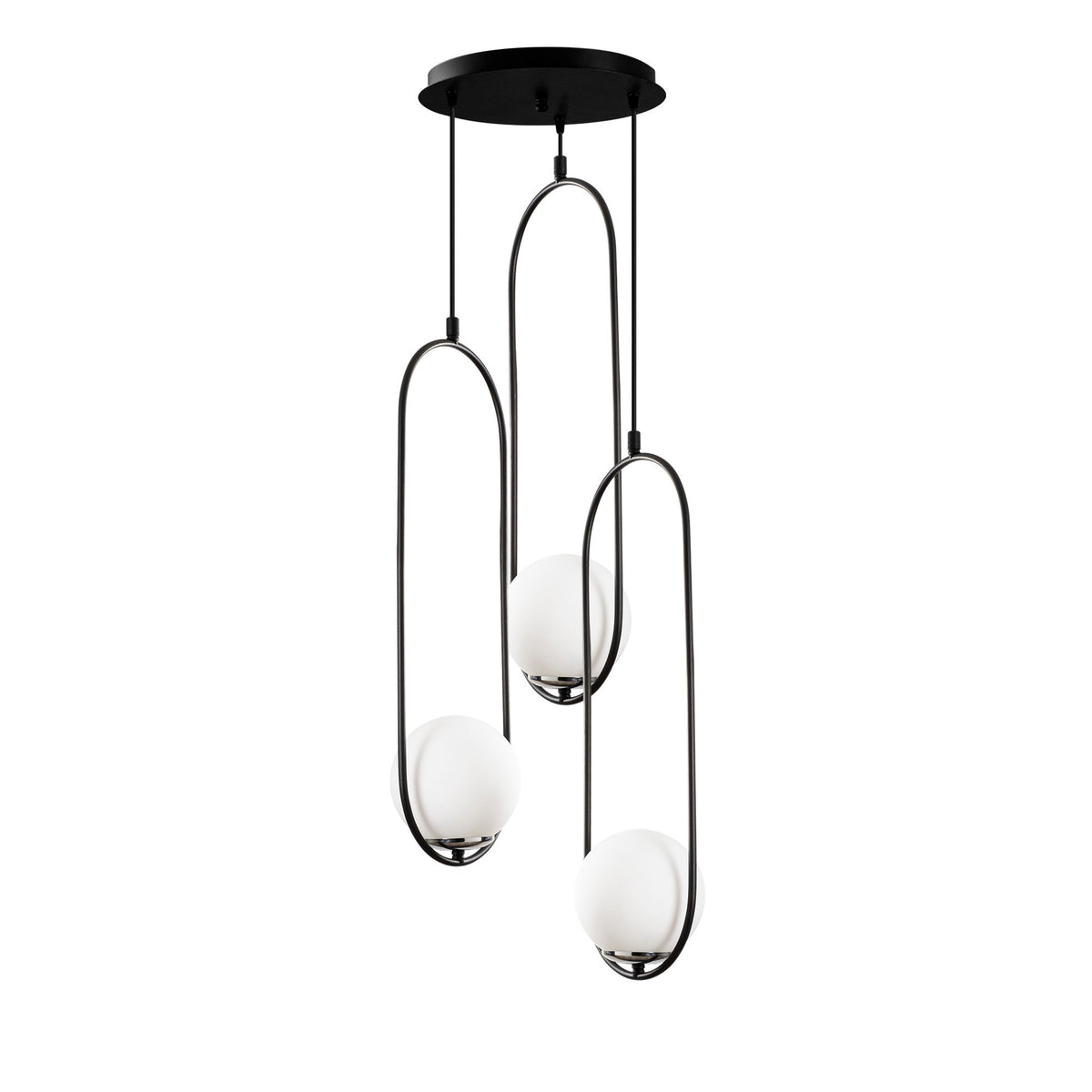 Mudoni Pendellampe - Schwarz in Schwarz präsentiert im Onlineshop von KAQTU Design AG. Pendelleuchte ist von Opviq