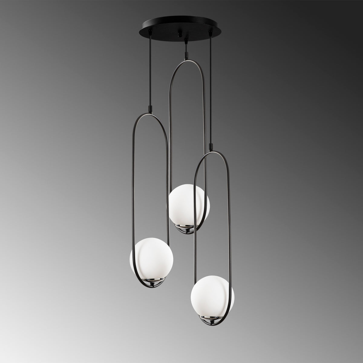 Mudoni Pendellampe - Schwarz in Schwarz präsentiert im Onlineshop von KAQTU Design AG. Pendelleuchte ist von Opviq