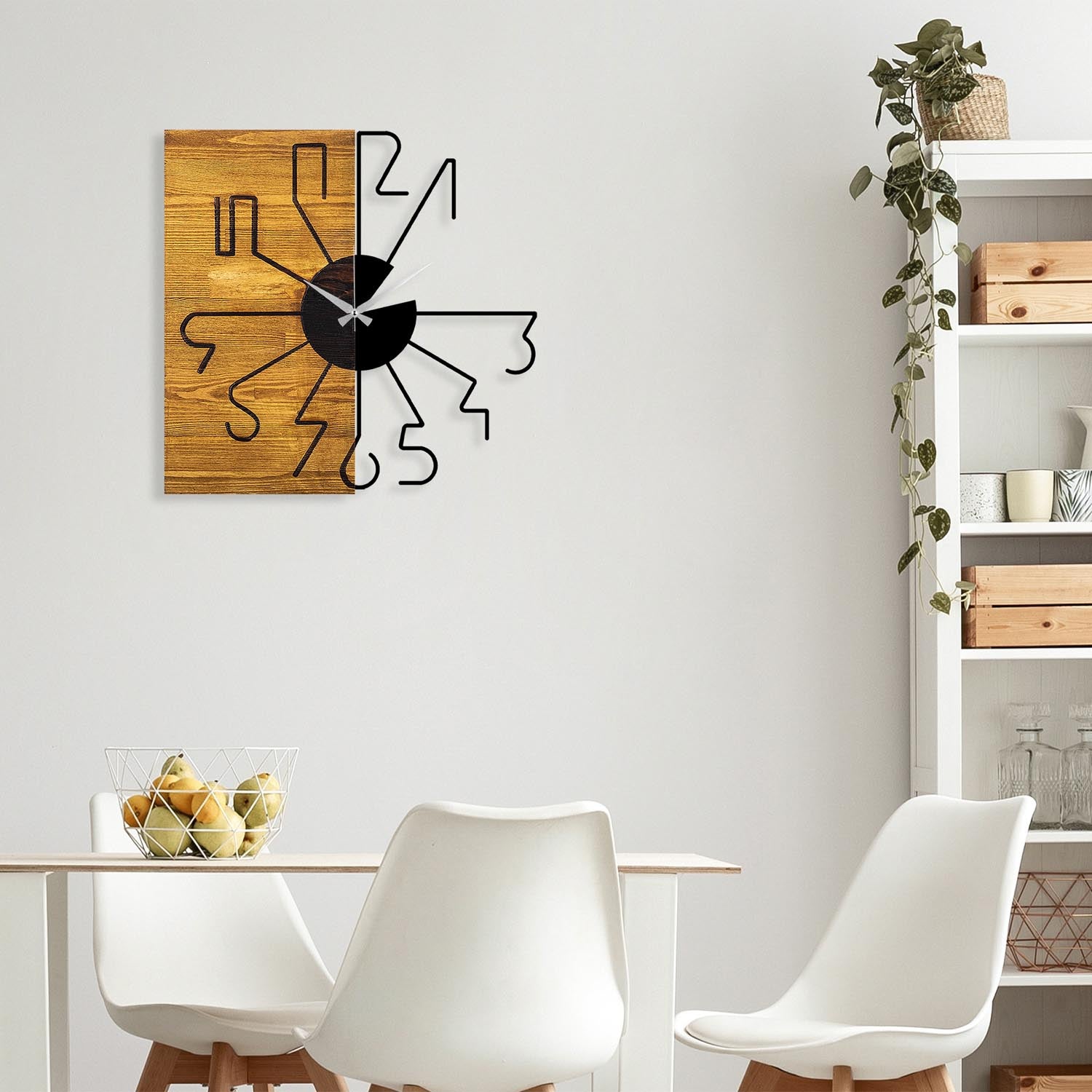 Entdecken Sie die Wooden Clock 29 von Wallity – eine elegante Wanduhr aus 100% echtem Holz und Metall. Perfekt für stilvolle Akzente in Ihrem Zuhause!