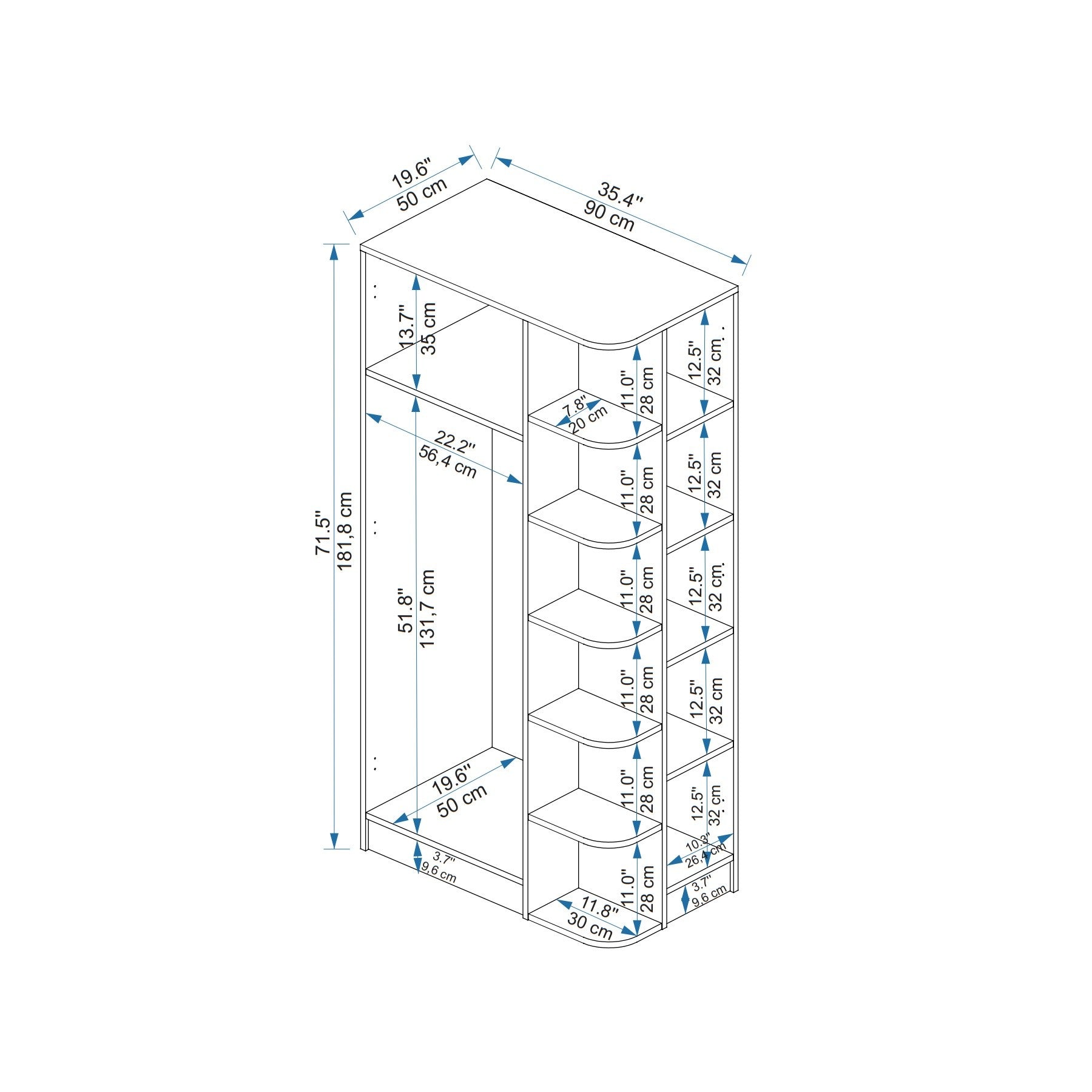 Verleihen Sie Ihrem Raum mit der Luses Garderobe von Hanah Home in atlantischer Kiefer Beige einen Hauch von Stil und optimalem Stauraum!