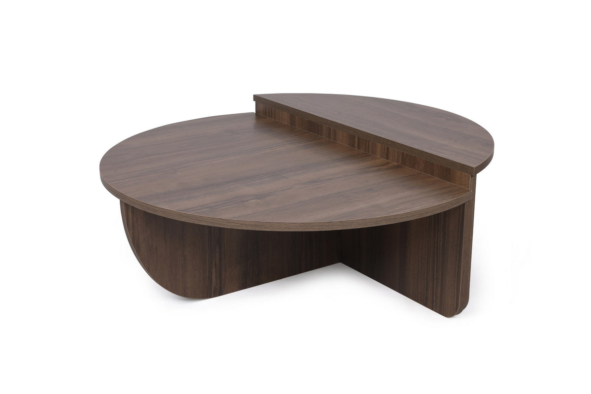 Podium Sofatisch - Walnuss in Walnuss präsentiert im Onlineshop von KAQTU Design AG. Couchtisch ist von Hanah Home