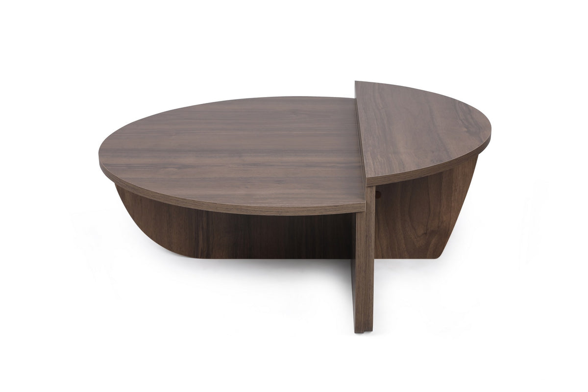 Podium Sofatisch - Walnuss in Walnuss präsentiert im Onlineshop von KAQTU Design AG. Couchtisch ist von Hanah Home