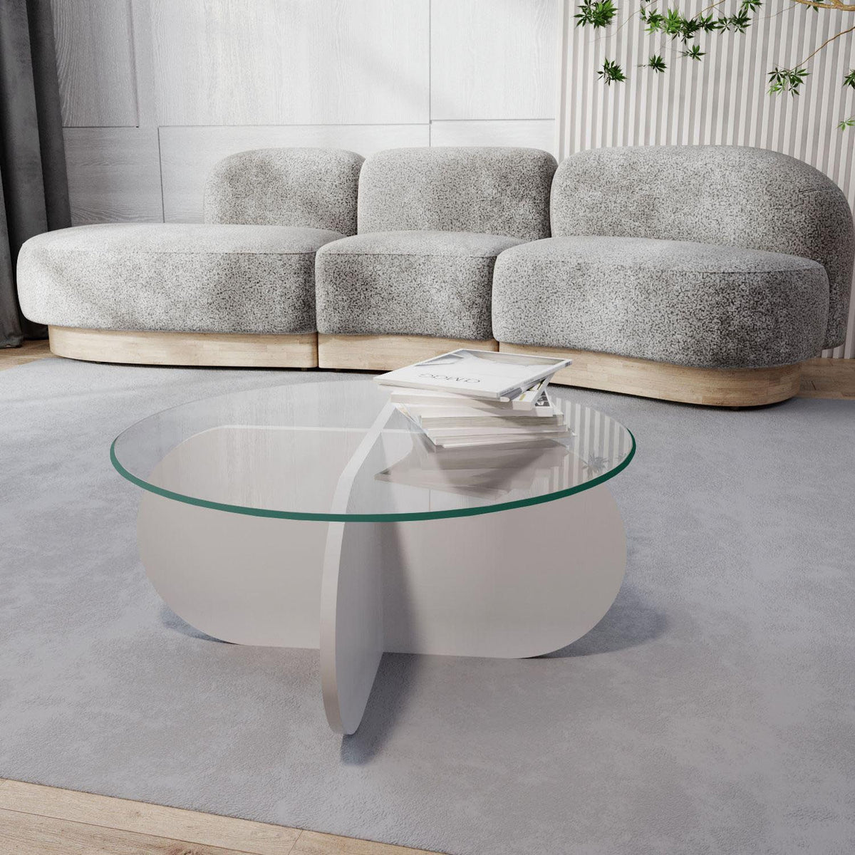Bubble Sofatisch - Weiss in Weiss präsentiert im Onlineshop von KAQTU Design AG. Couchtisch ist von Hanah Home