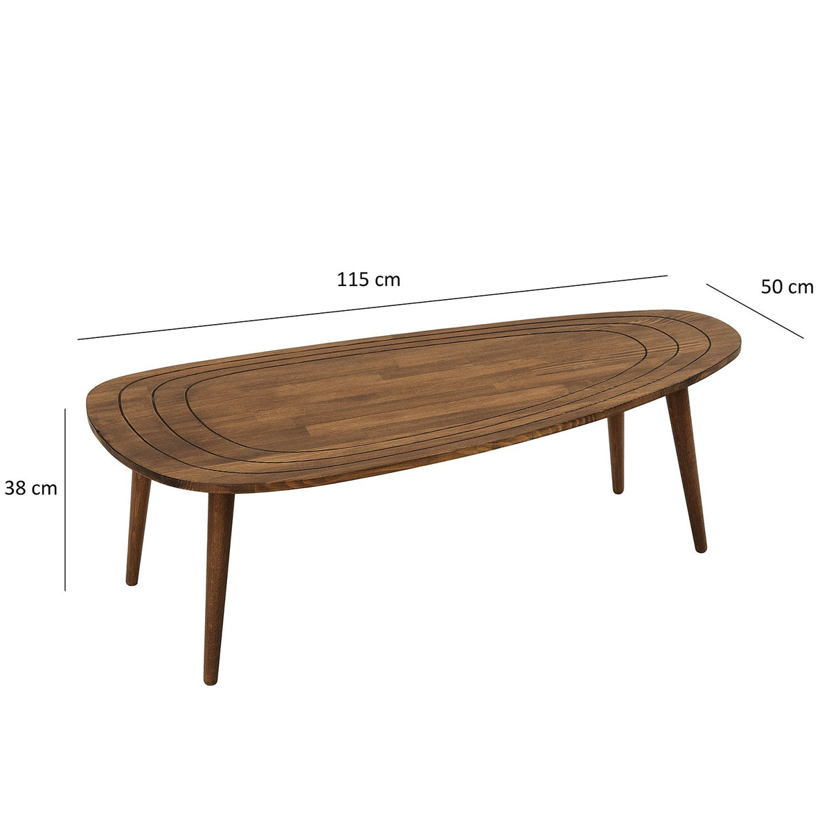 Sweet Sofatisch - Walnuss in Walnuss präsentiert im Onlineshop von KAQTU Design AG. Couchtisch ist von Hanah Home