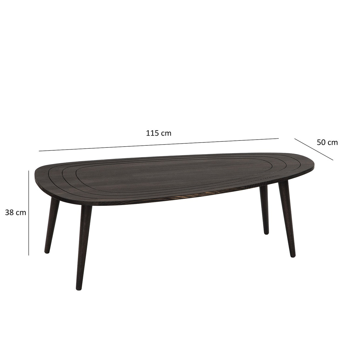 Sweet Sofatisch - Anthrazit in Anthrazit präsentiert im Onlineshop von KAQTU Design AG. Couchtisch ist von Hanah Home