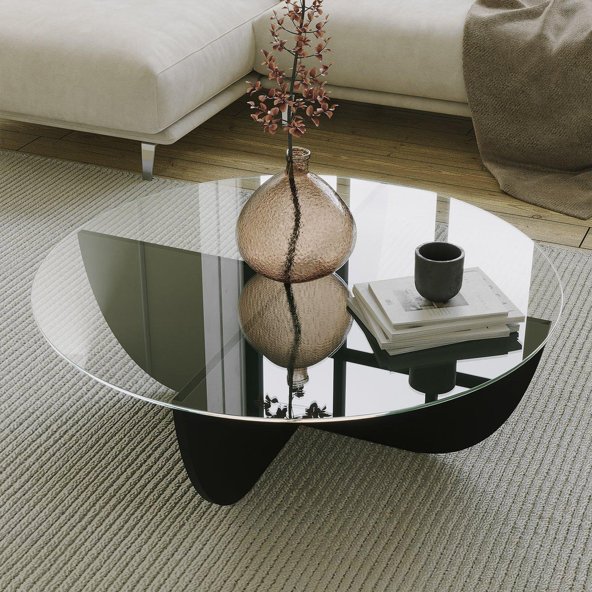 Lily Sofatisch - Schwarz in Schwarz präsentiert im Onlineshop von KAQTU Design AG. Couchtisch ist von Hanah Home