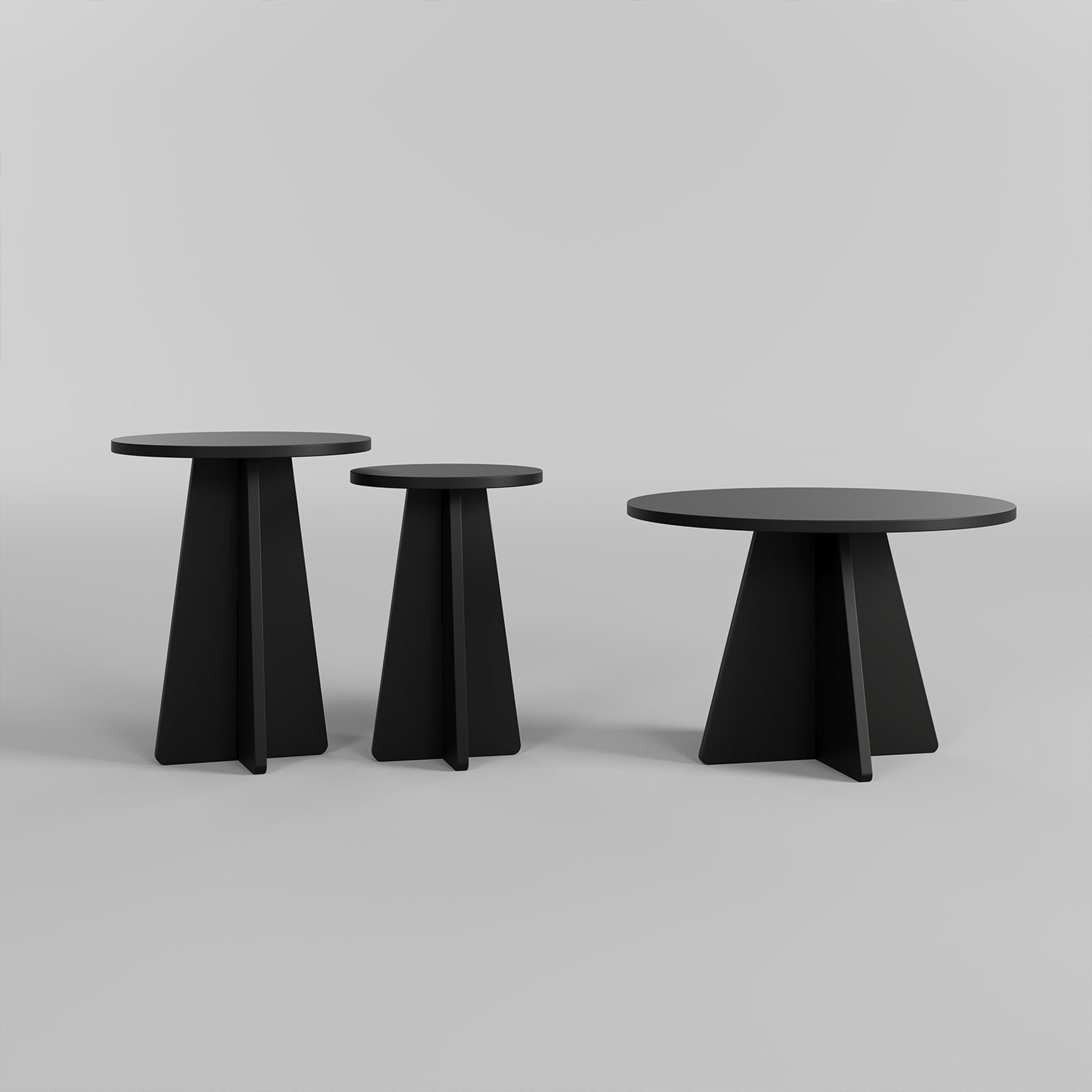 Mushroom 3 Sofatisch in Schwarz von Hanah Home: Elegante, robuste Tische für stilvolle Wohnräume, die Funktionalität und Design vereinen.