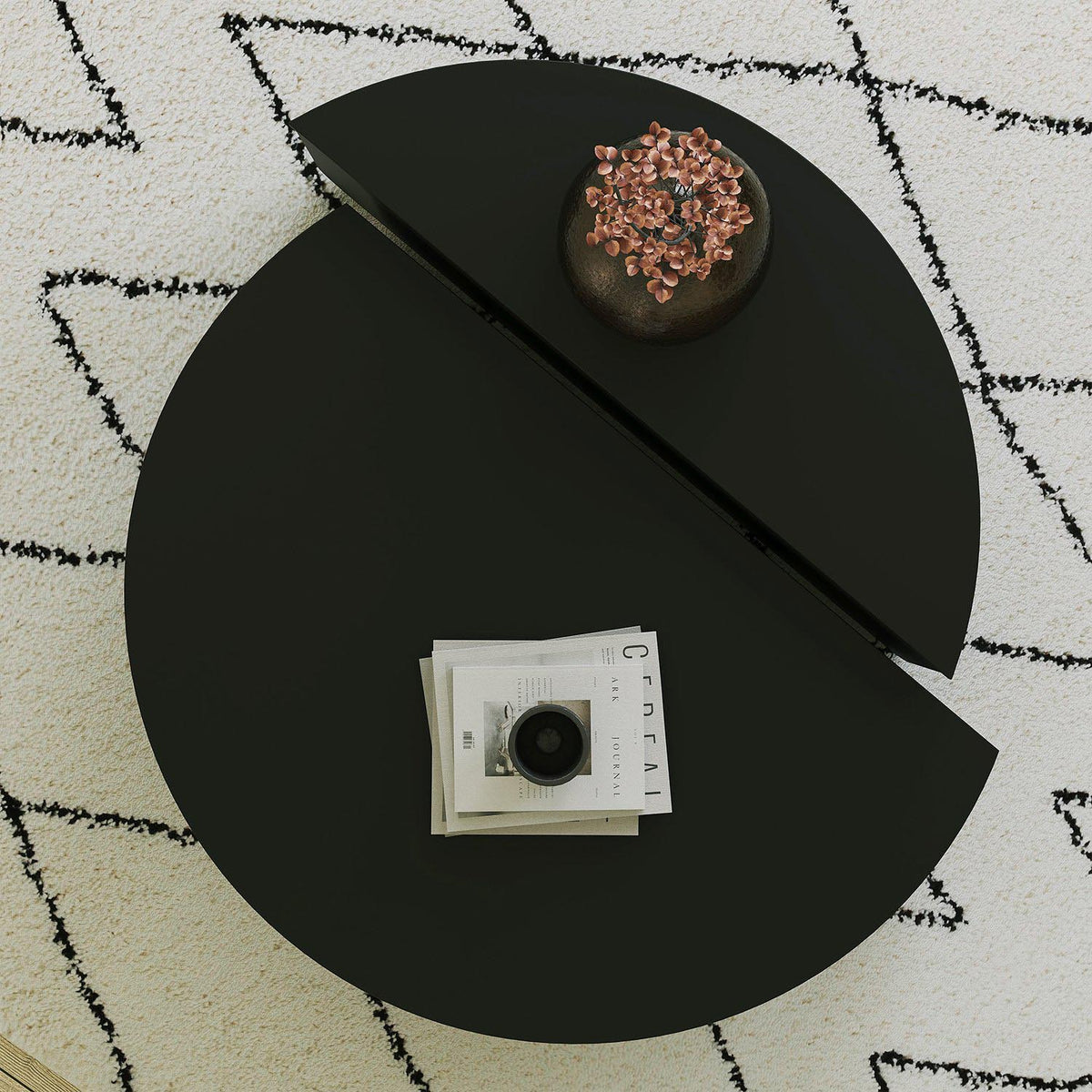 Podium Sofatisch - Schwarz in Schwarz präsentiert im Onlineshop von KAQTU Design AG. Couchtisch ist von Hanah Home