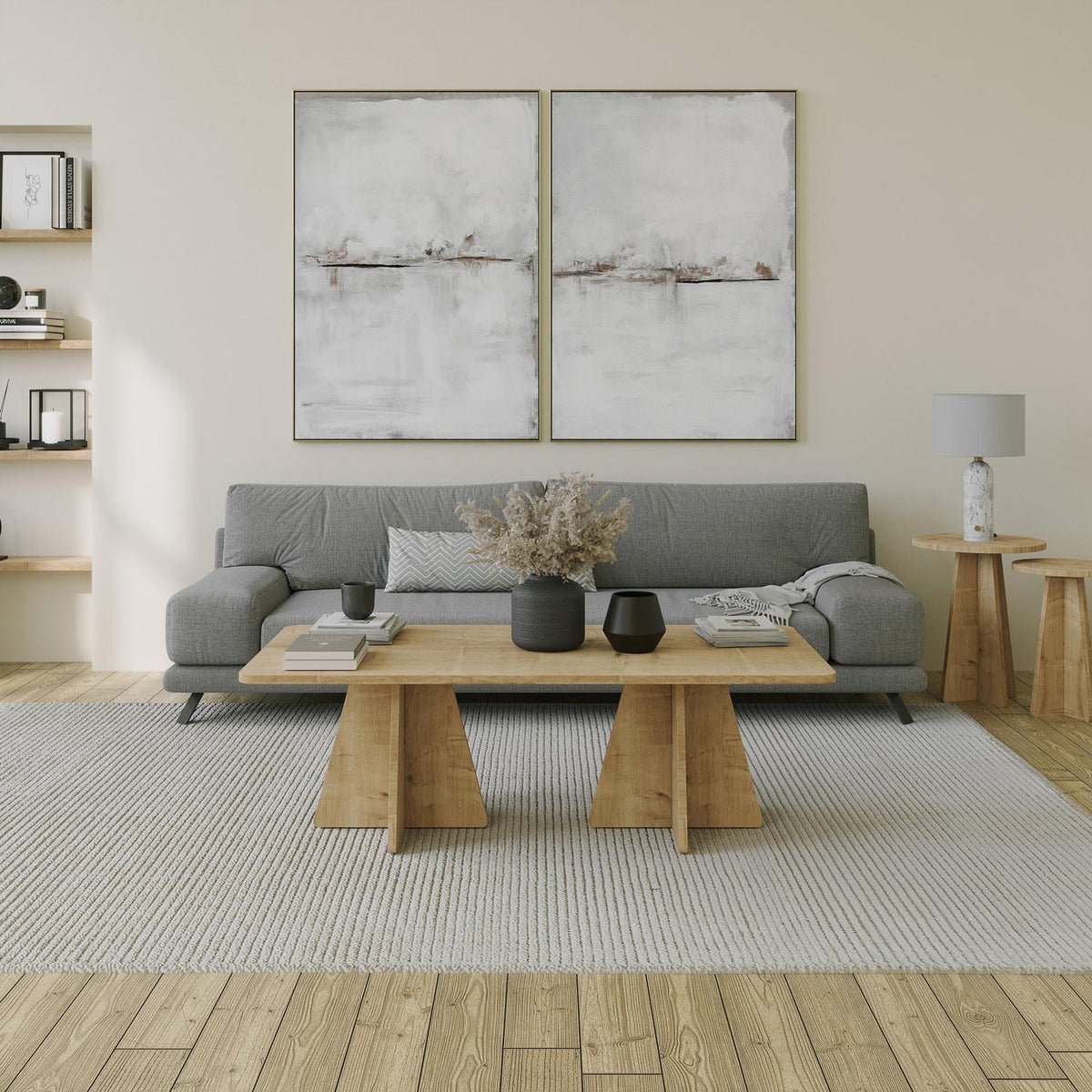 Mushroom 2 Sofatisch - Saphir- Eiche in Saphir- Eiche präsentiert im Onlineshop von KAQTU Design AG. Couchtisch ist von Hanah Home